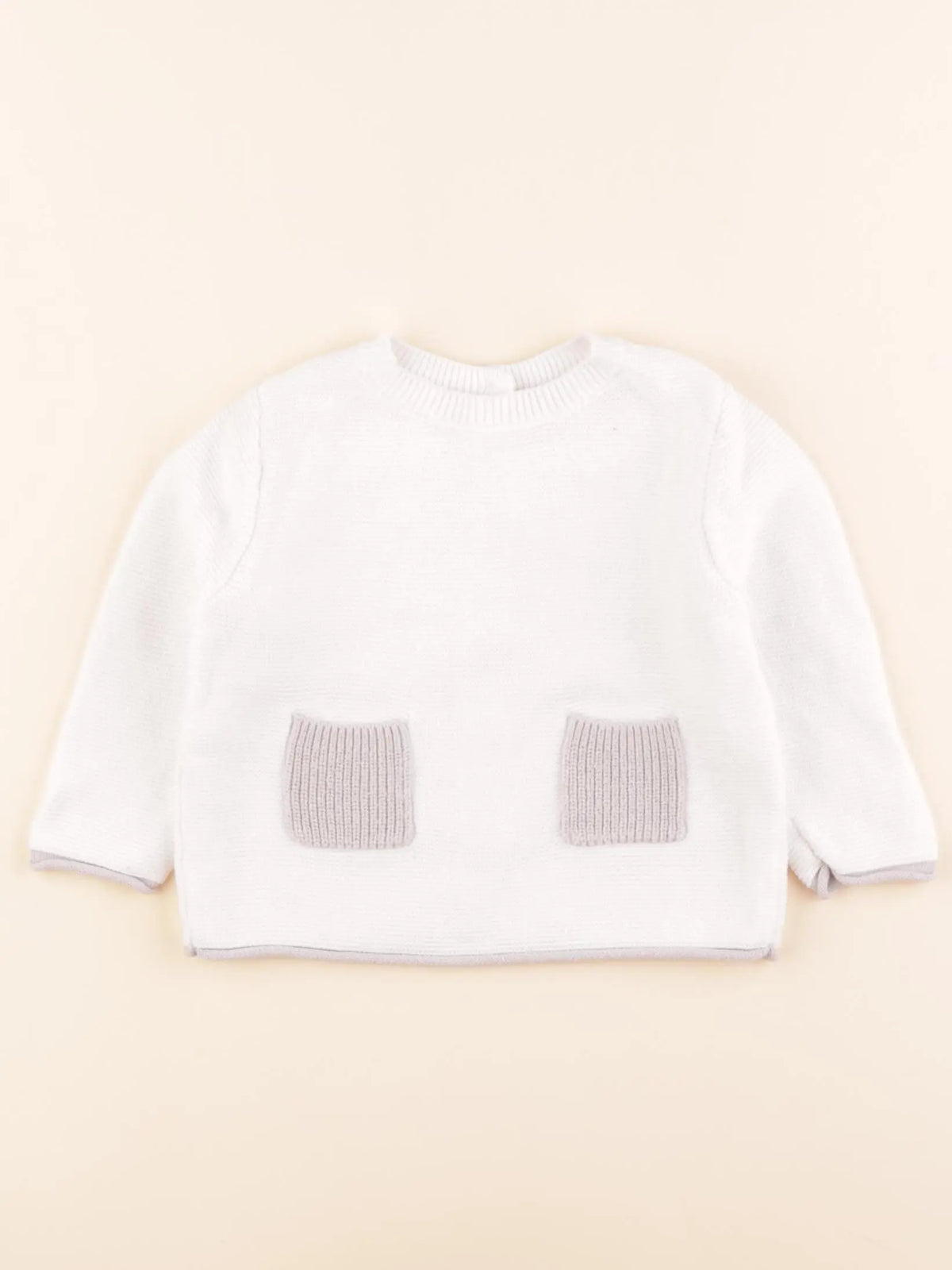 Cyrillus - pull blanc - 9 mois