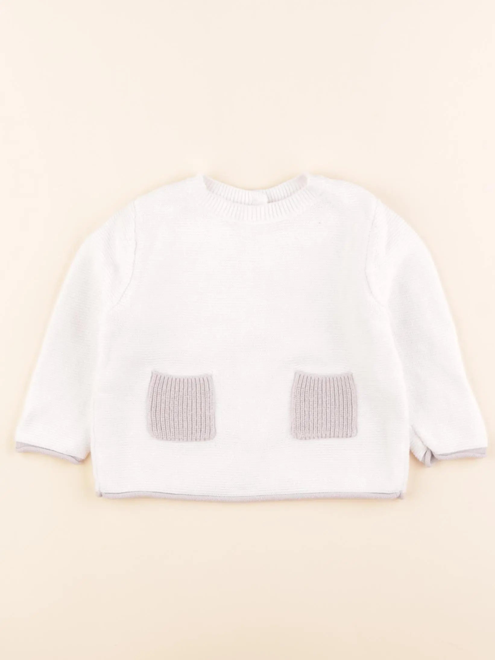 Cyrillus - pull blanc - 9 mois