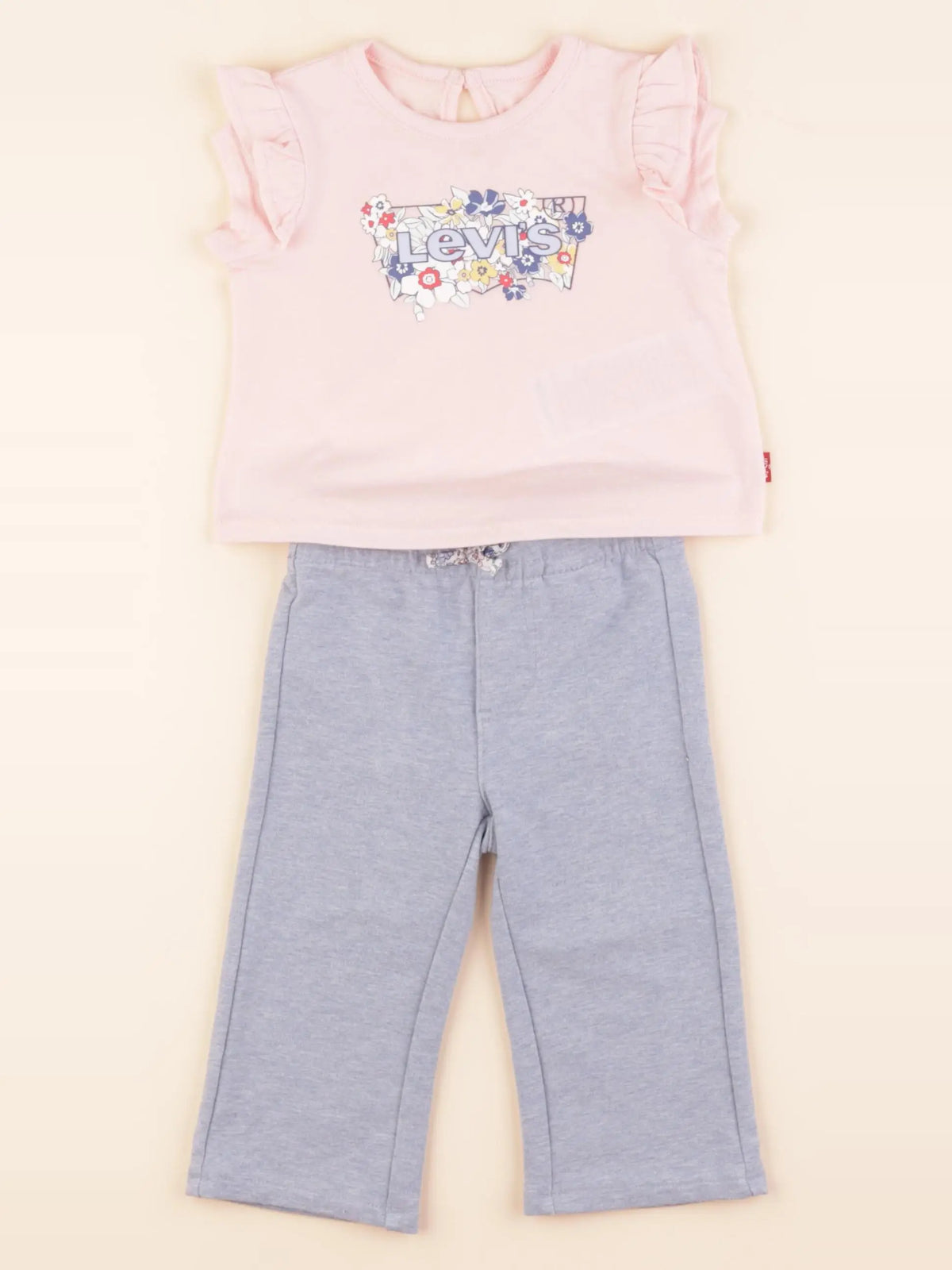 Levi's - ensemble bleu, rose - 6 mois