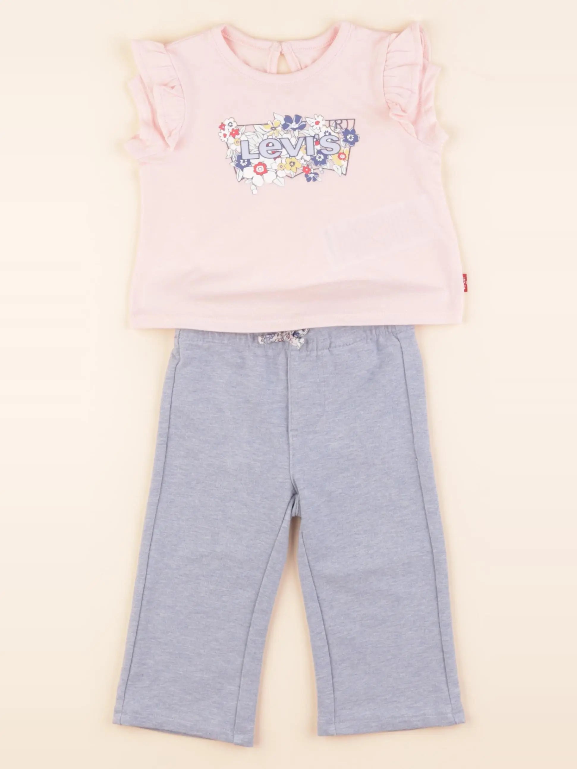 Levi's - ensemble bleu, rose - 6 mois