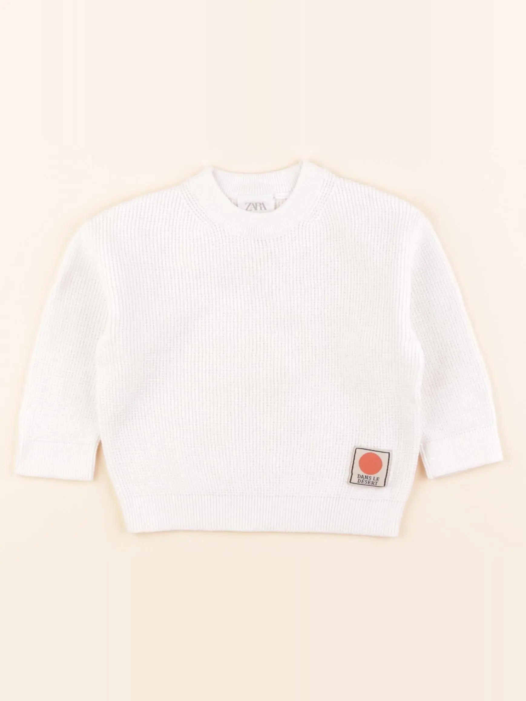 Zara - pull blanc - 9/12 mois