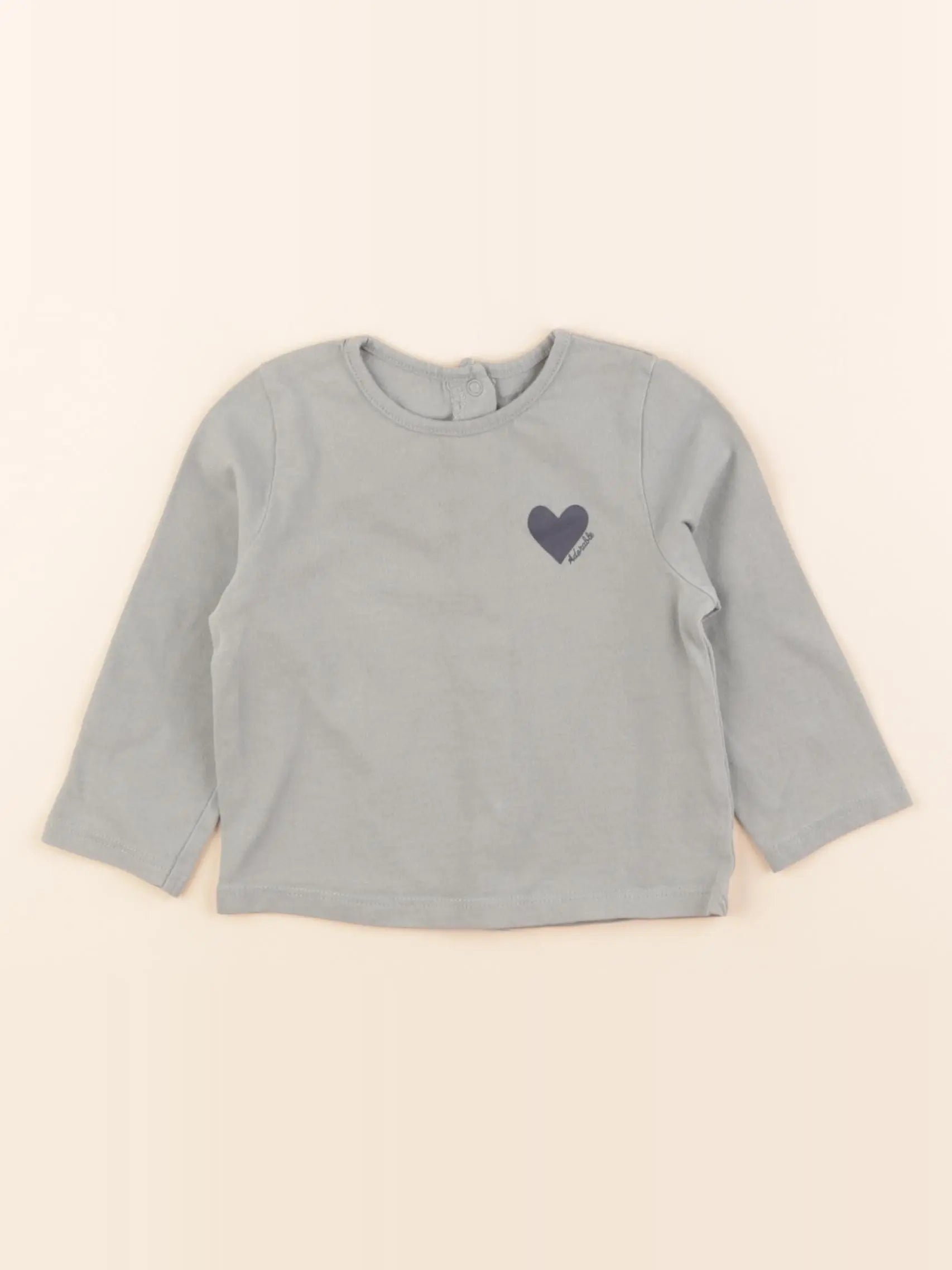Vertbaudet - tee-shirt vert - 6 mois