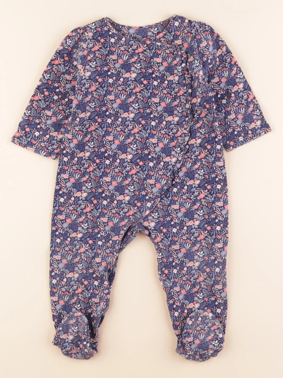 Tape à l'oeil - pyjama coton bleu - 12 mois