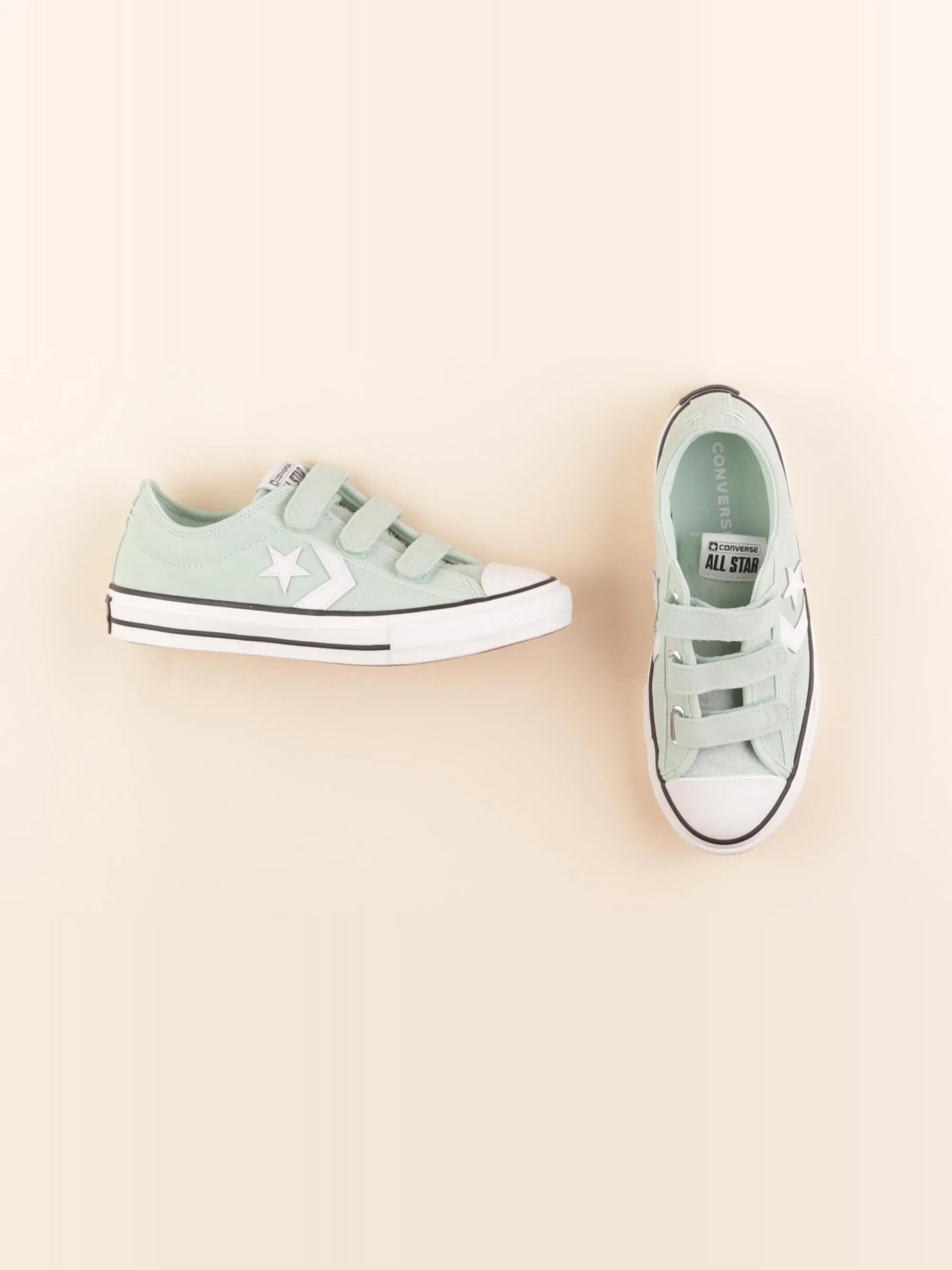Converse - tennis à scratch/ lacets vert - pointure 35