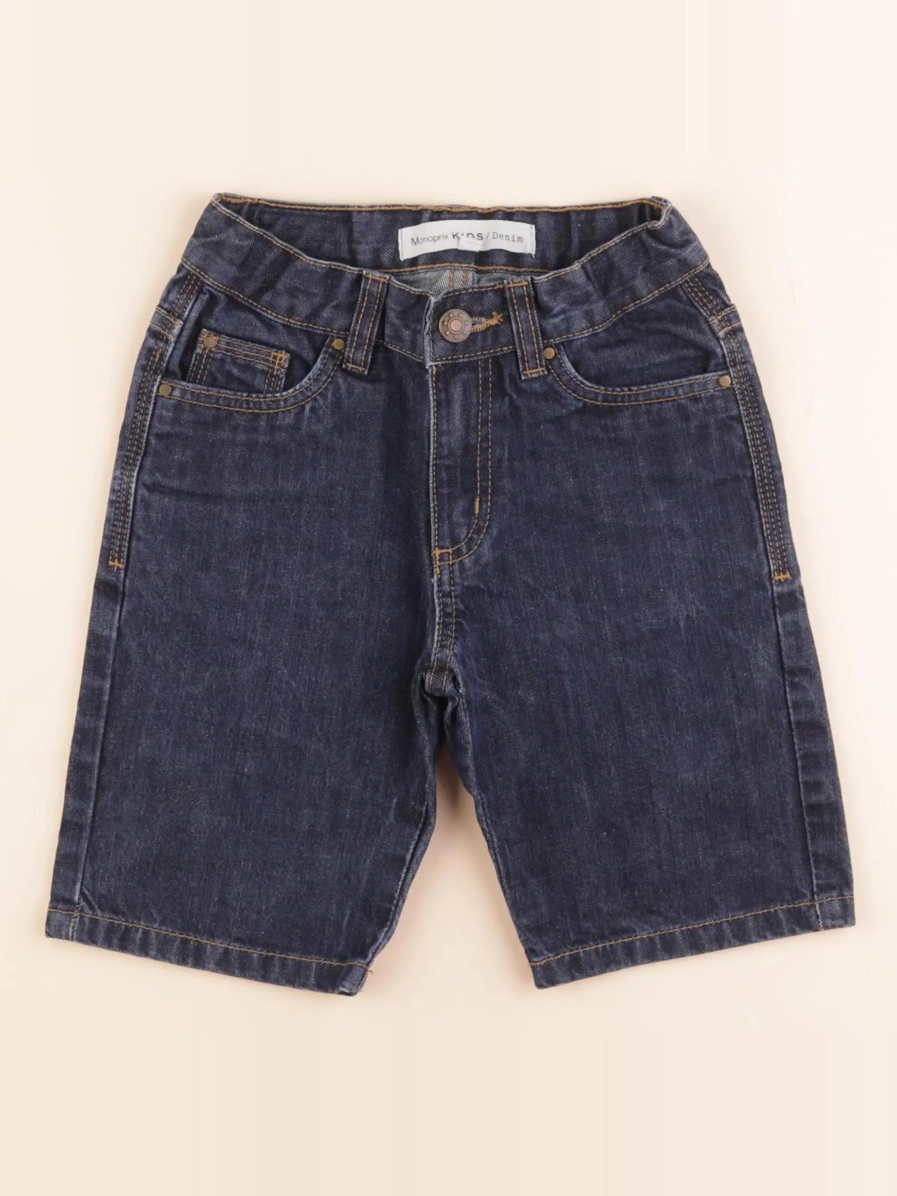 Monoprix - short bleu - 8 ans