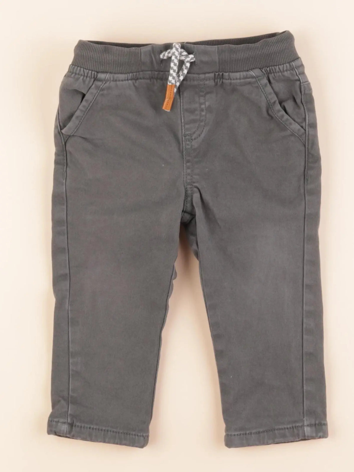 Vertbaudet - pantalon doublé vert - 18 mois
