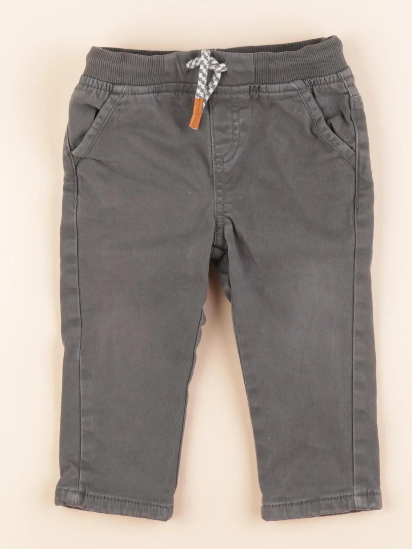 Vertbaudet - pantalon doublé vert - 18 mois