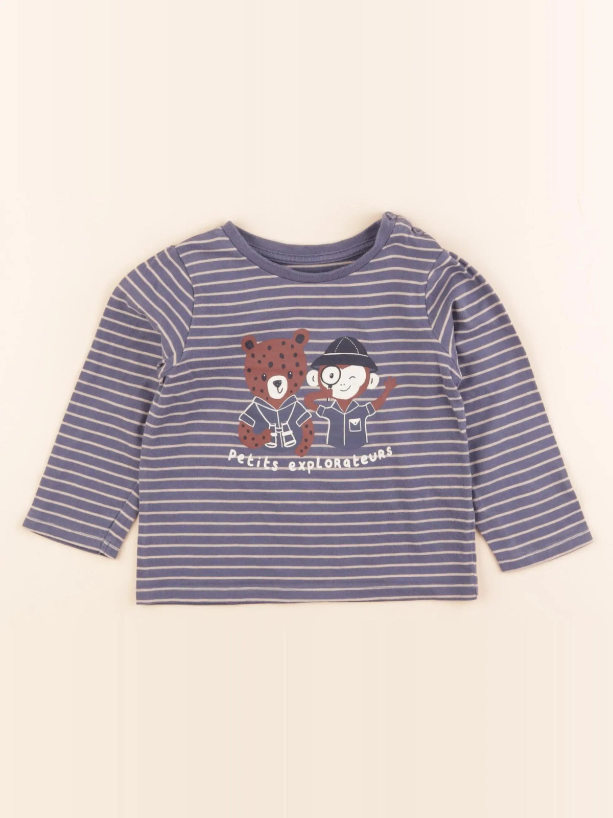 Vertbaudet - tee-shirt bleu - 18 mois
