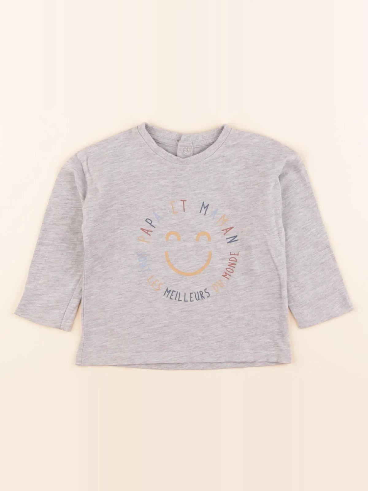 Vertbaudet - tee-shirt gris - 18 mois