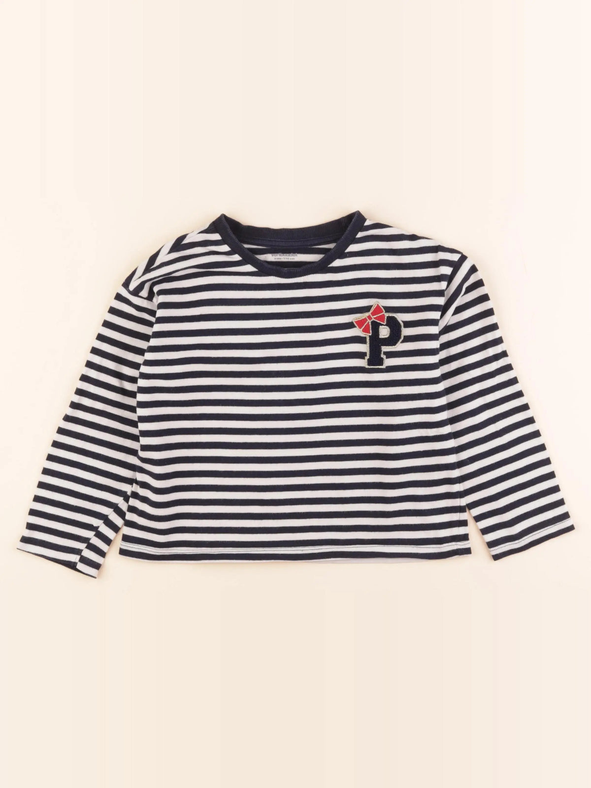 Vertbaudet - tee-shirt blanc, bleu - 6 ans