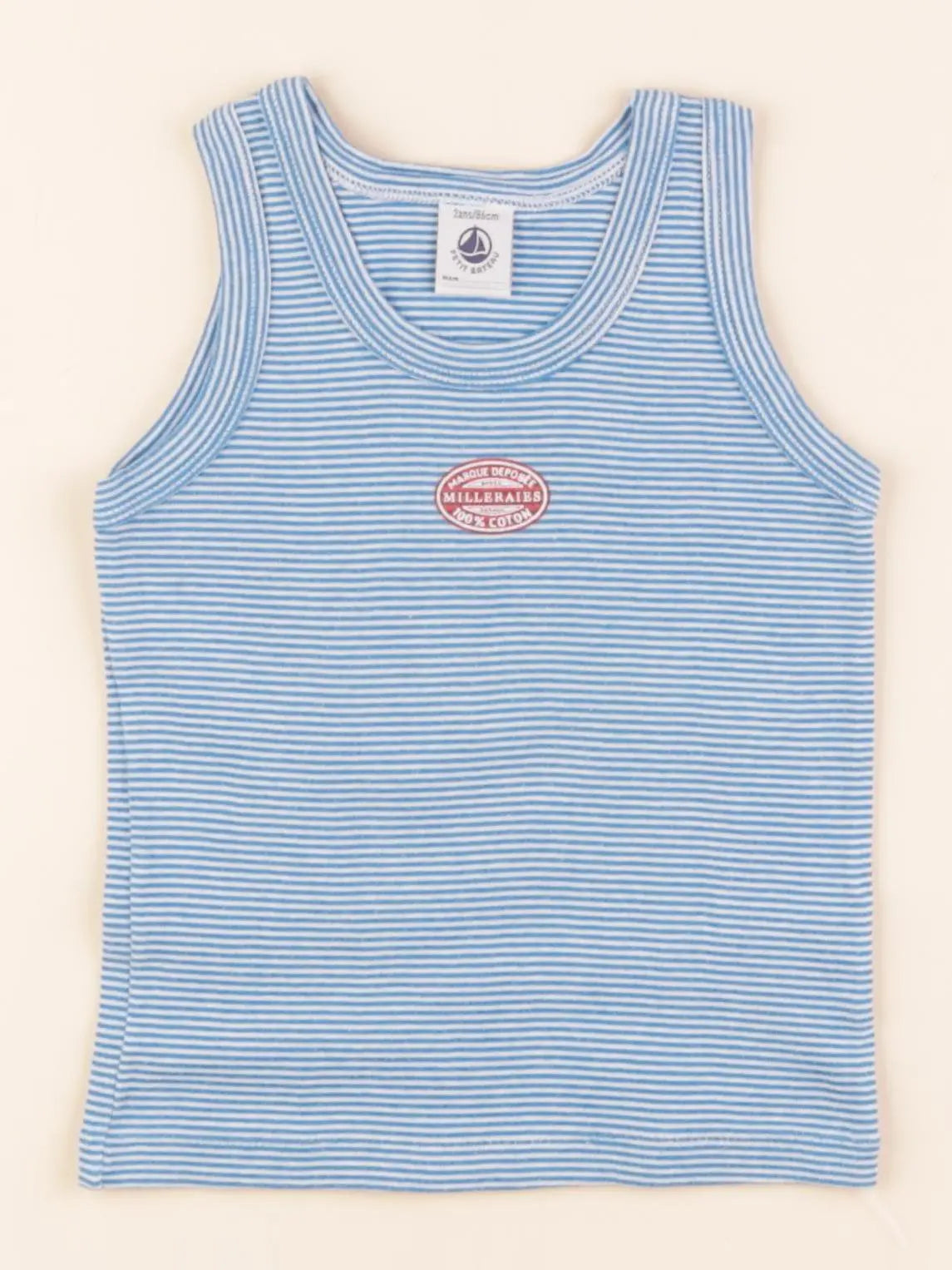 Petit Bateau - débardeur bleu - 2 ans