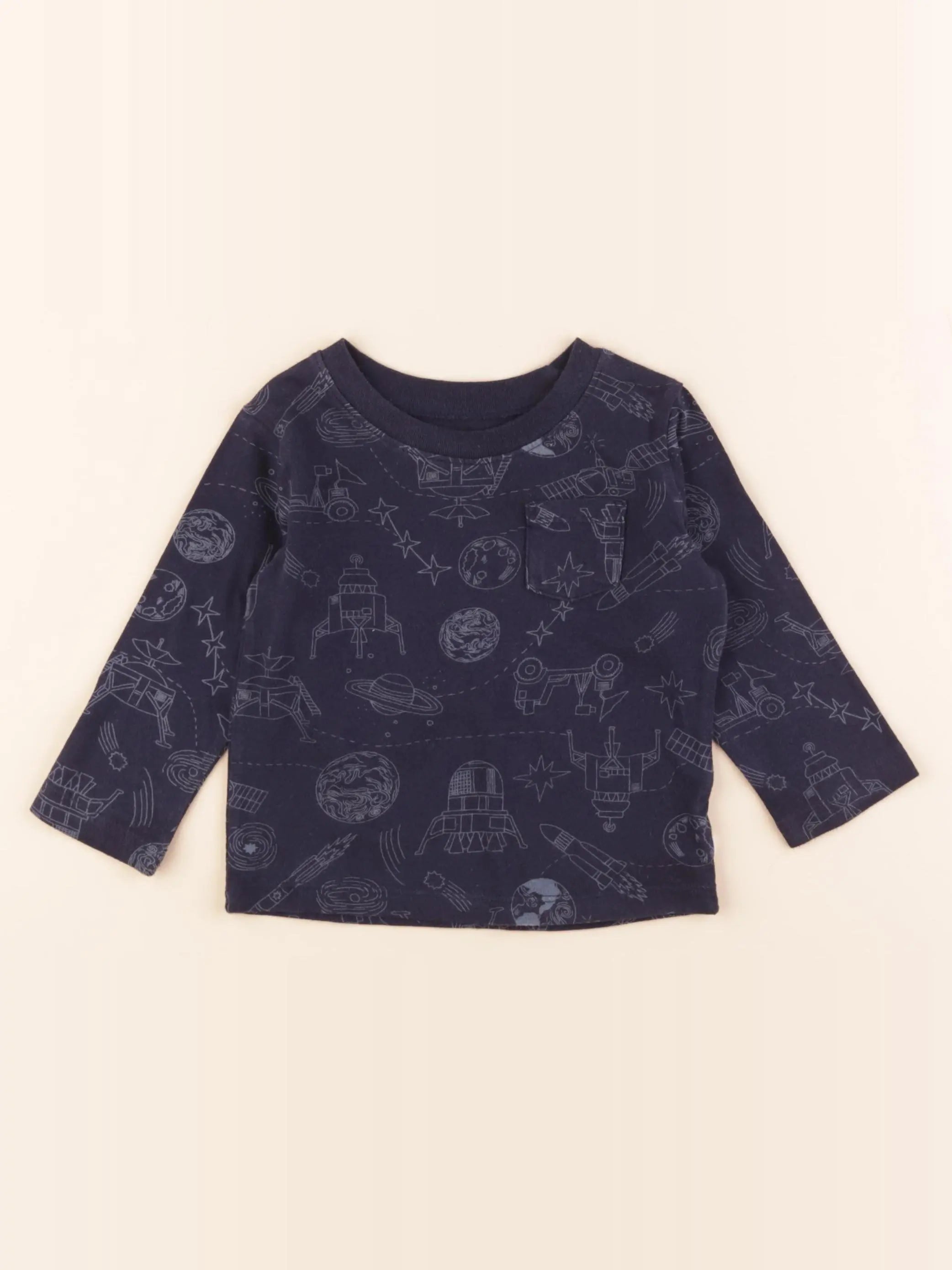 GAP - tee-shirt bleu - 12/18 mois