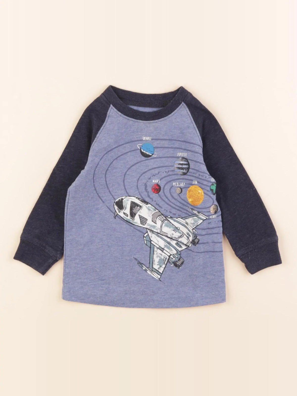 Oshkosh - tee-shirt imprimé au dos bleu - 12 mois