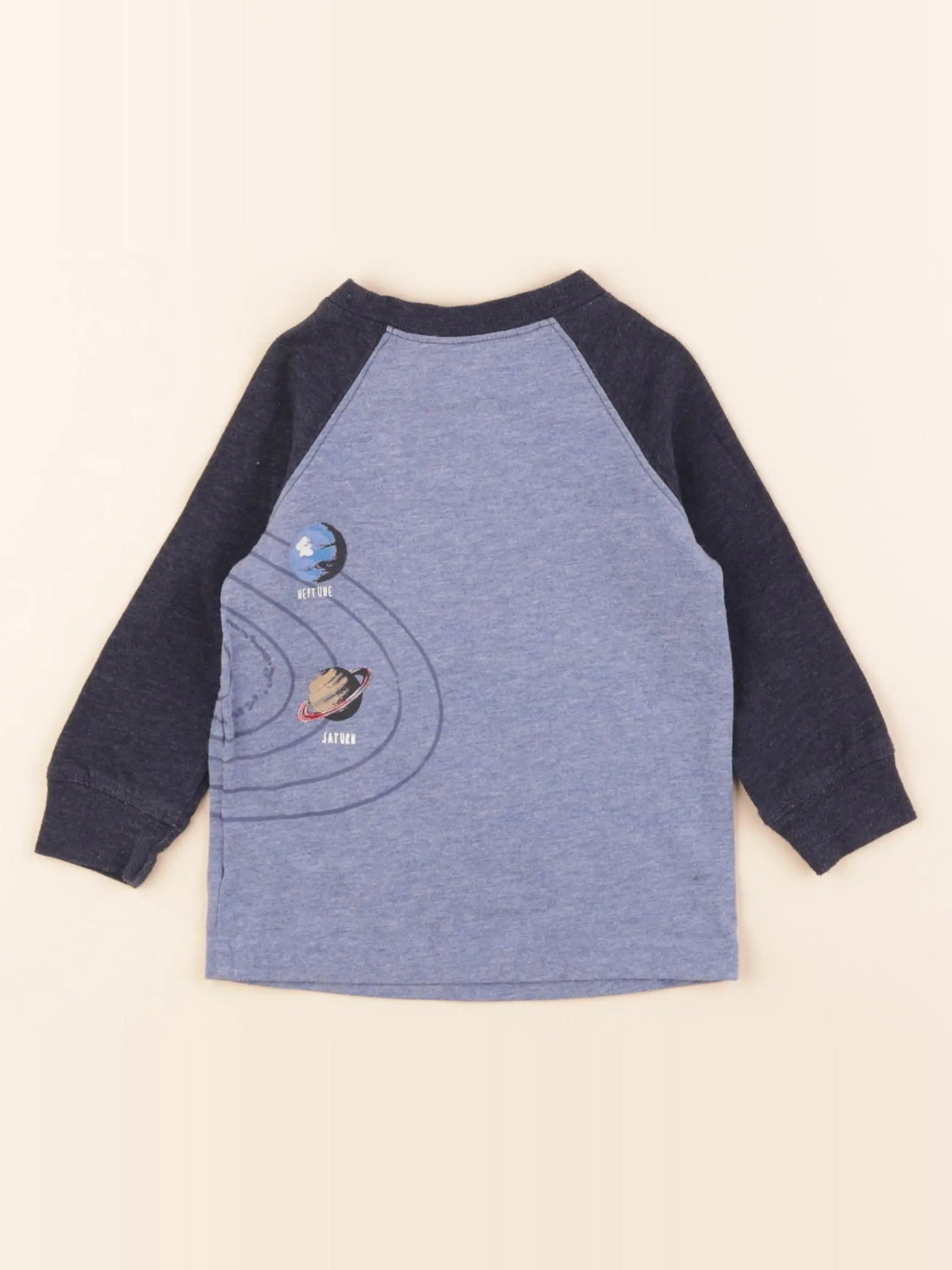 Oshkosh - tee-shirt imprimé au dos bleu - 12 mois
