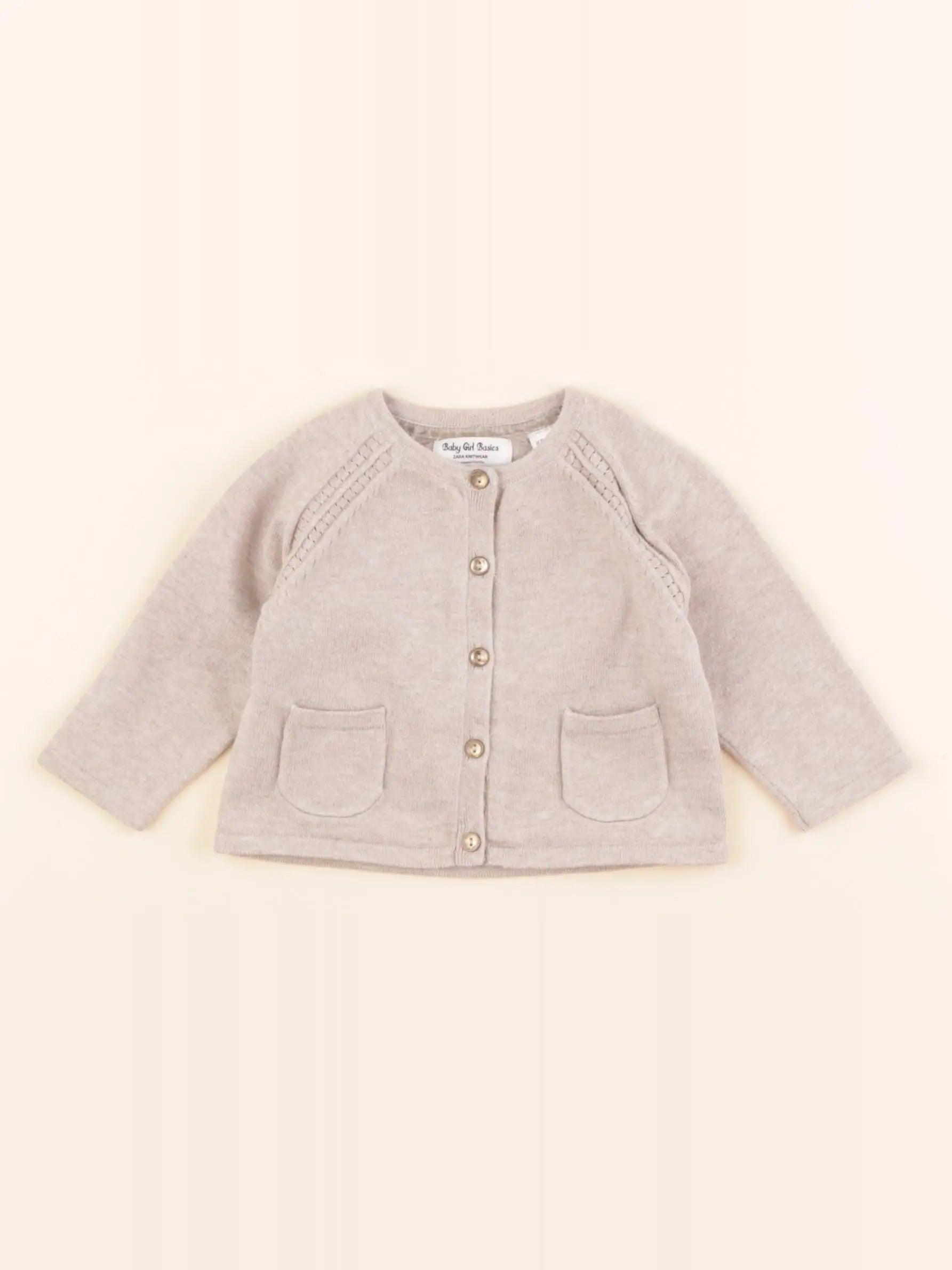 Zara - gilet beige - 3/6 mois