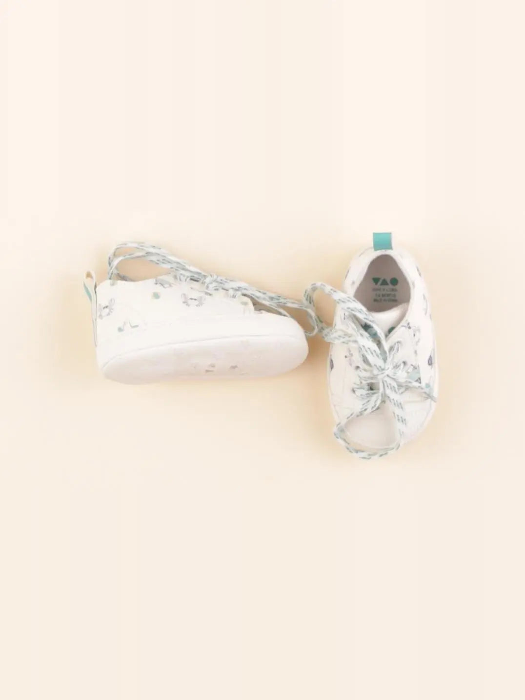 Tape à l'oeil - chaussons beige, vert - pointure 17