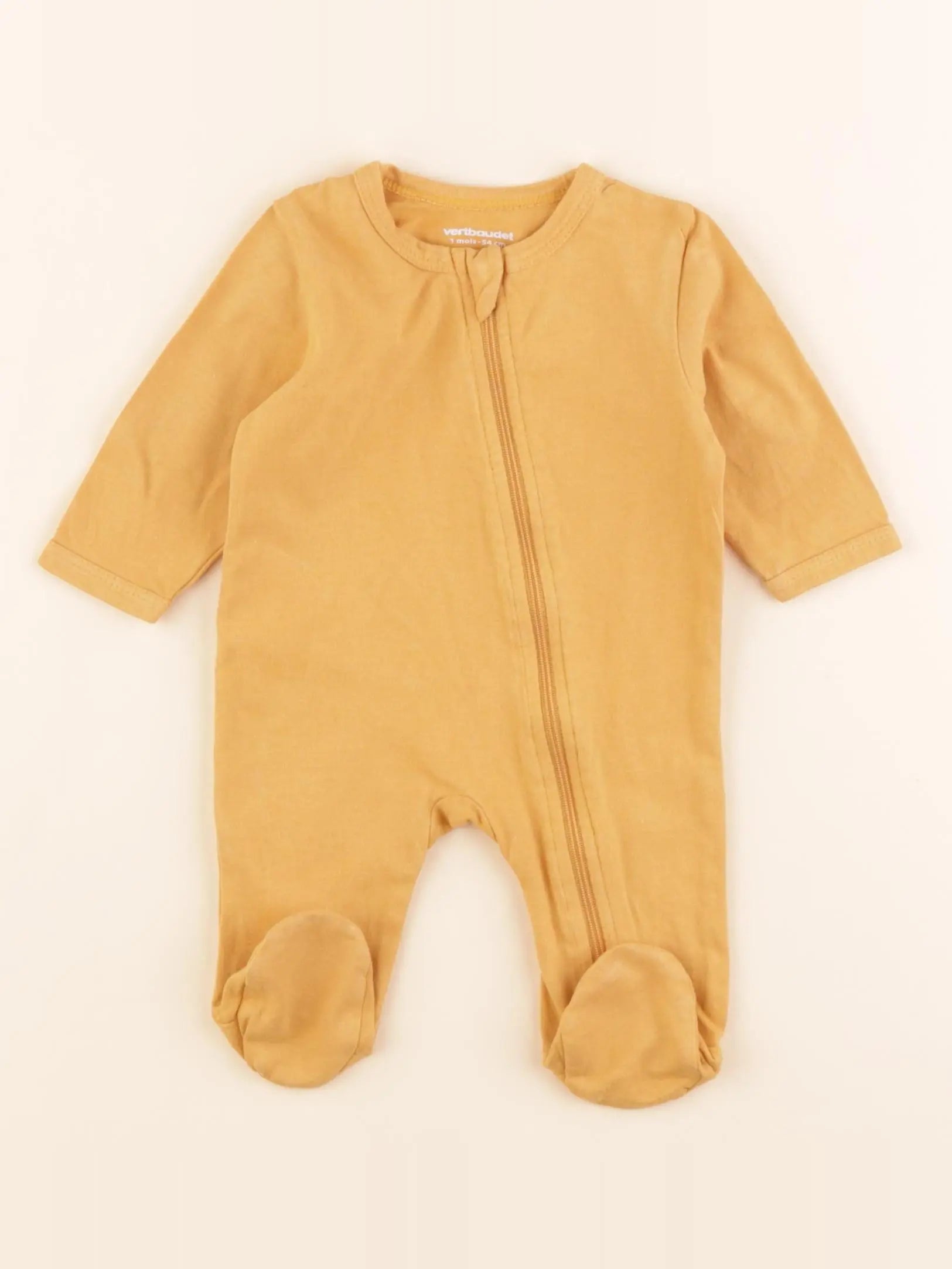 Vertbaudet - pyjama coton jaune - 1 mois