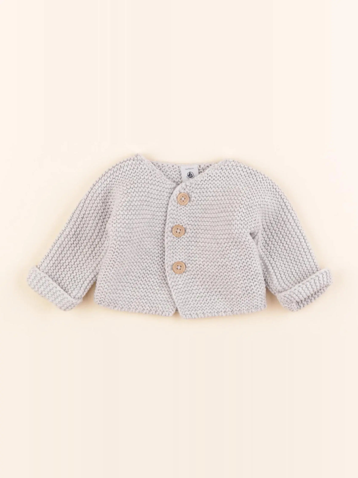 Petit Bateau - gilet gris - 1 mois