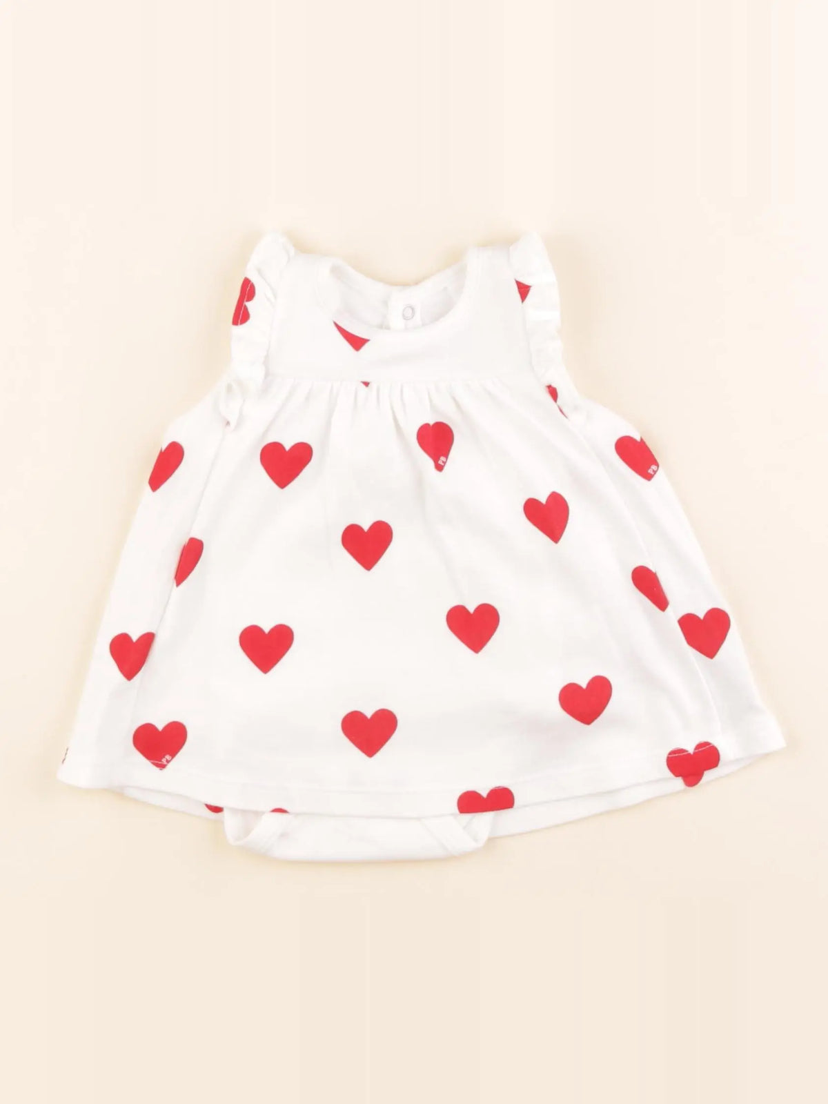 Petit Bateau - body robe rouge - 3 mois