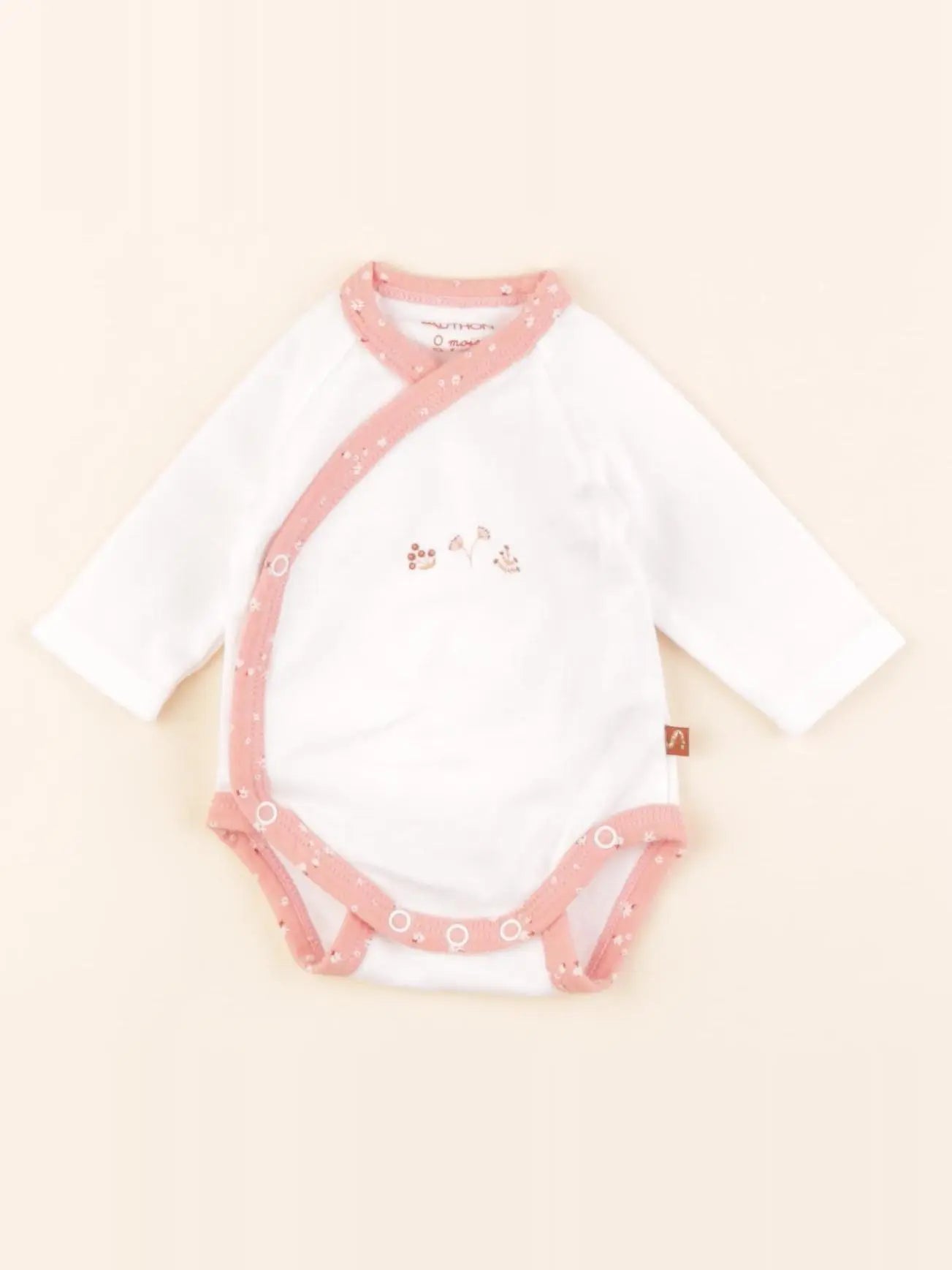 Sauthon - body blanc, rose - 0 mois