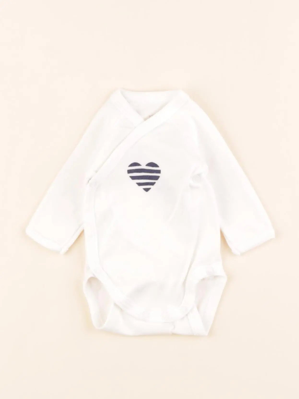 Petit Bateau - body bleu, blanc - 0 mois