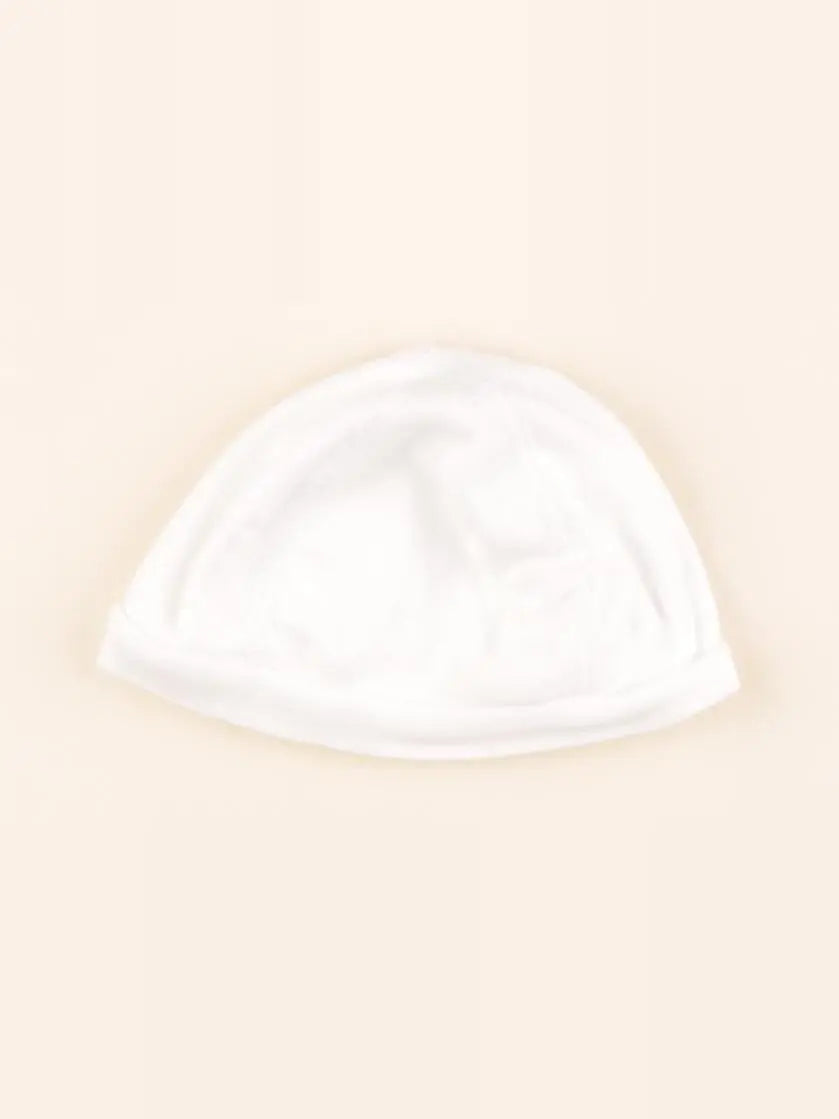 Petit Bateau - bonnet de naissance blanc - 0 mois