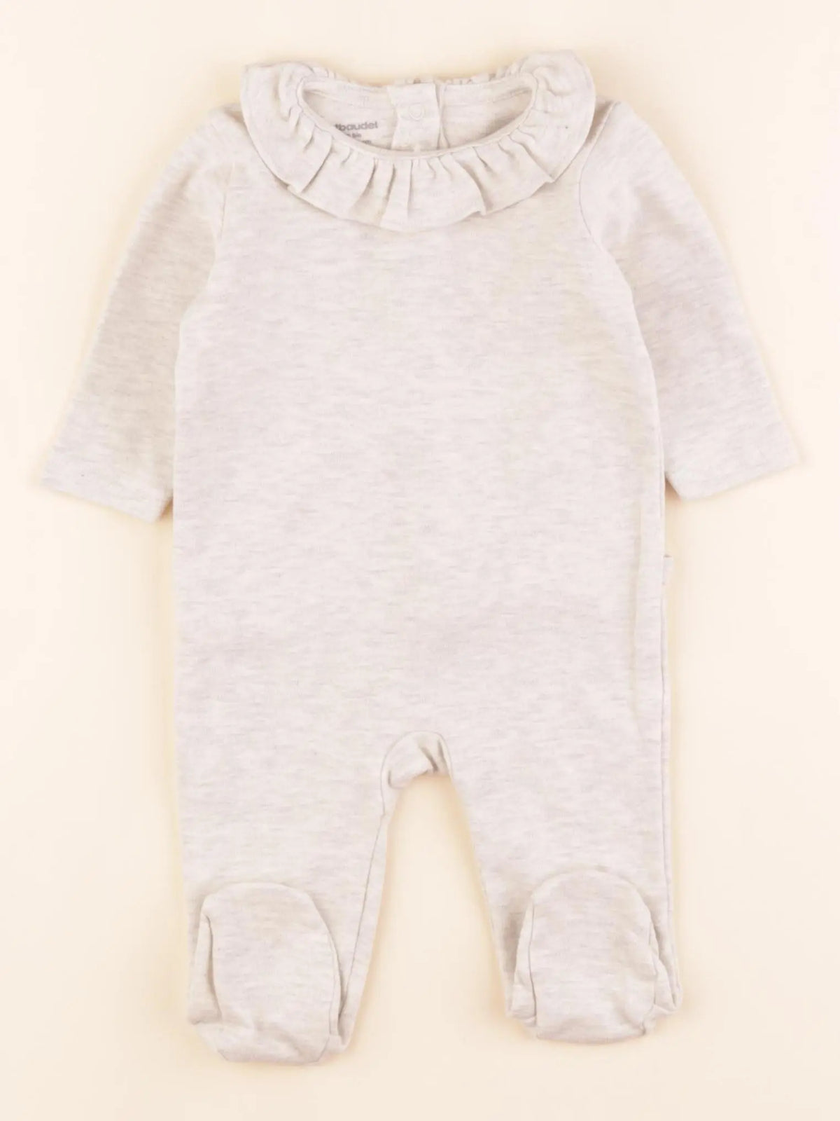 Vertbaudet - pyjama coton beige - 3 mois