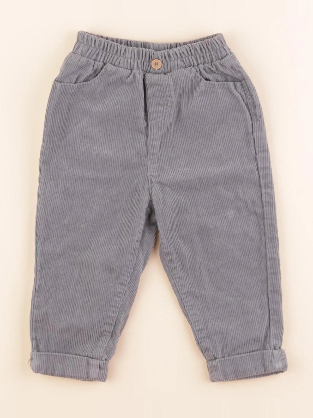 Vertbaudet - pantalon vert - 12/18 mois