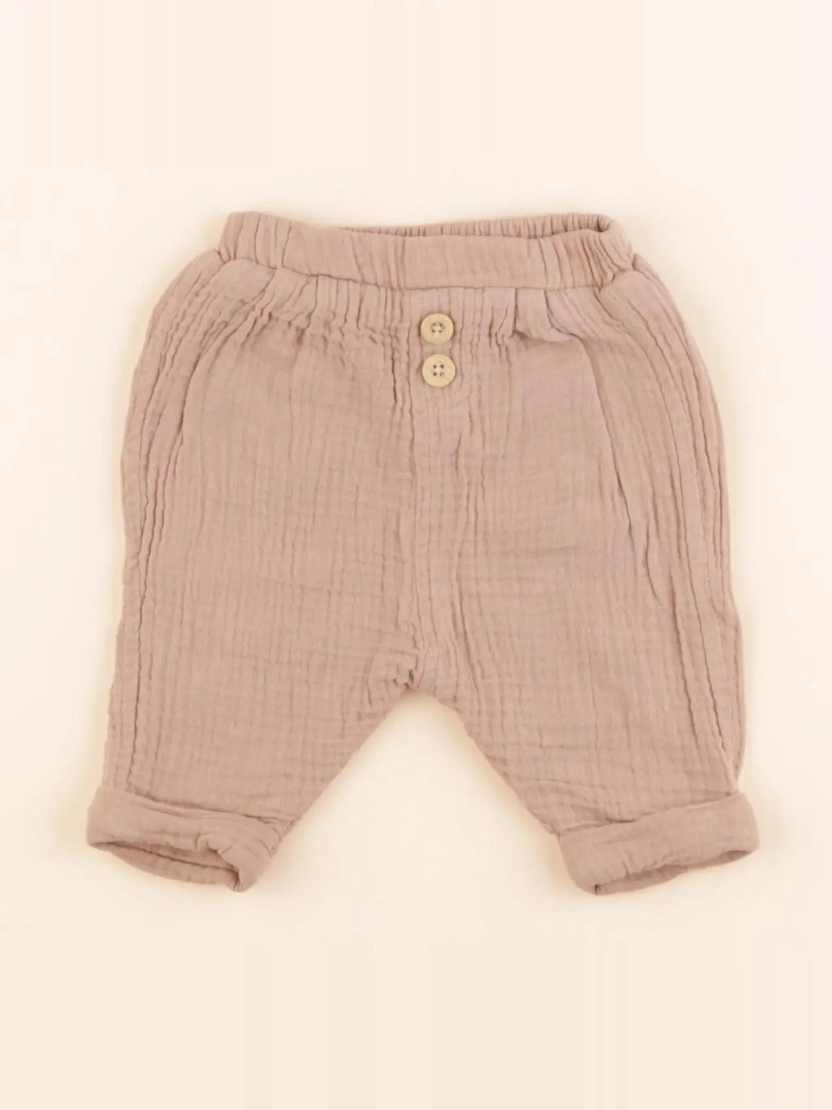 Vertbaudet - pantalon doublé marron - 1 mois