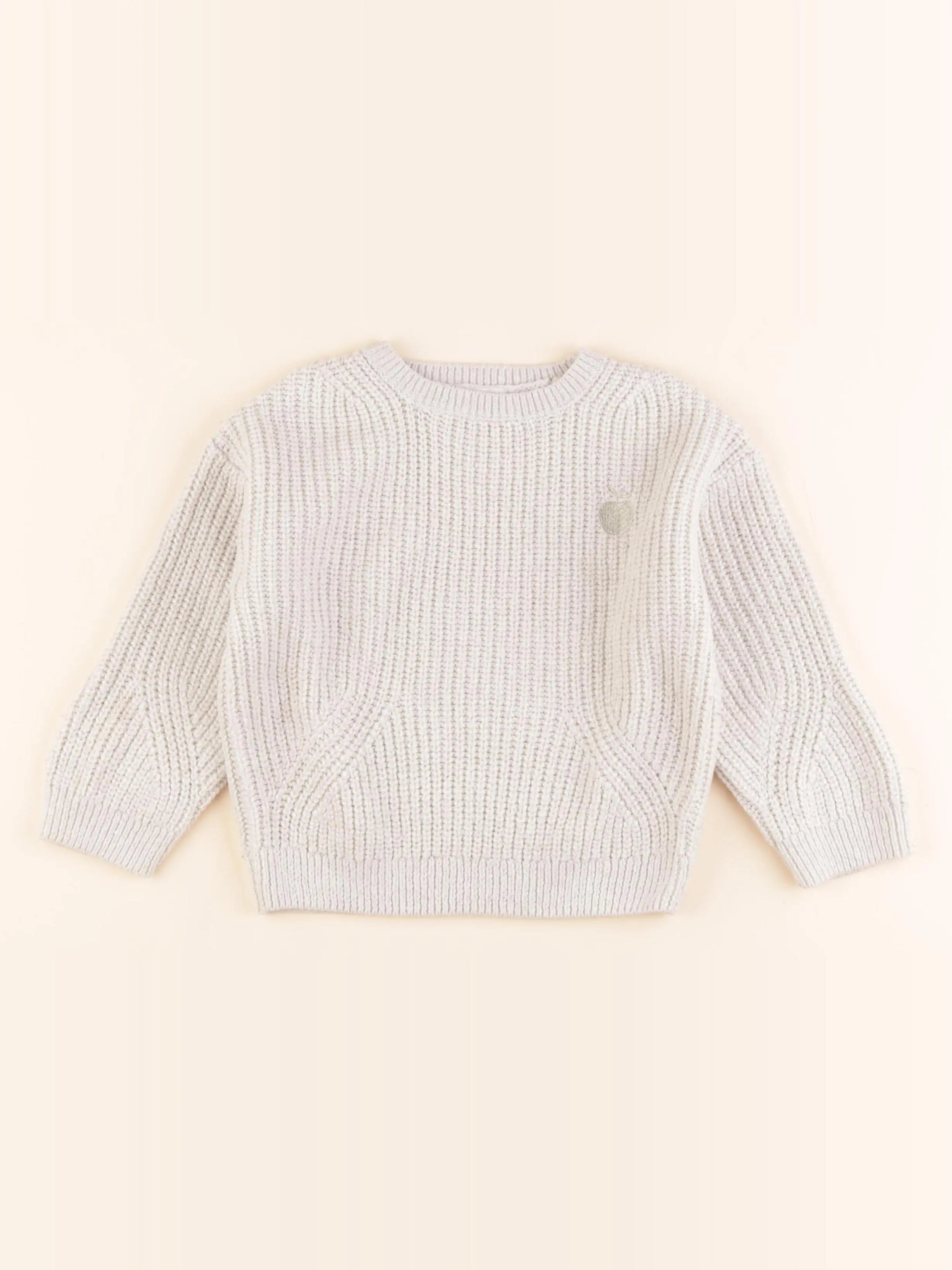 Vertbaudet - pull beige - 6 ans