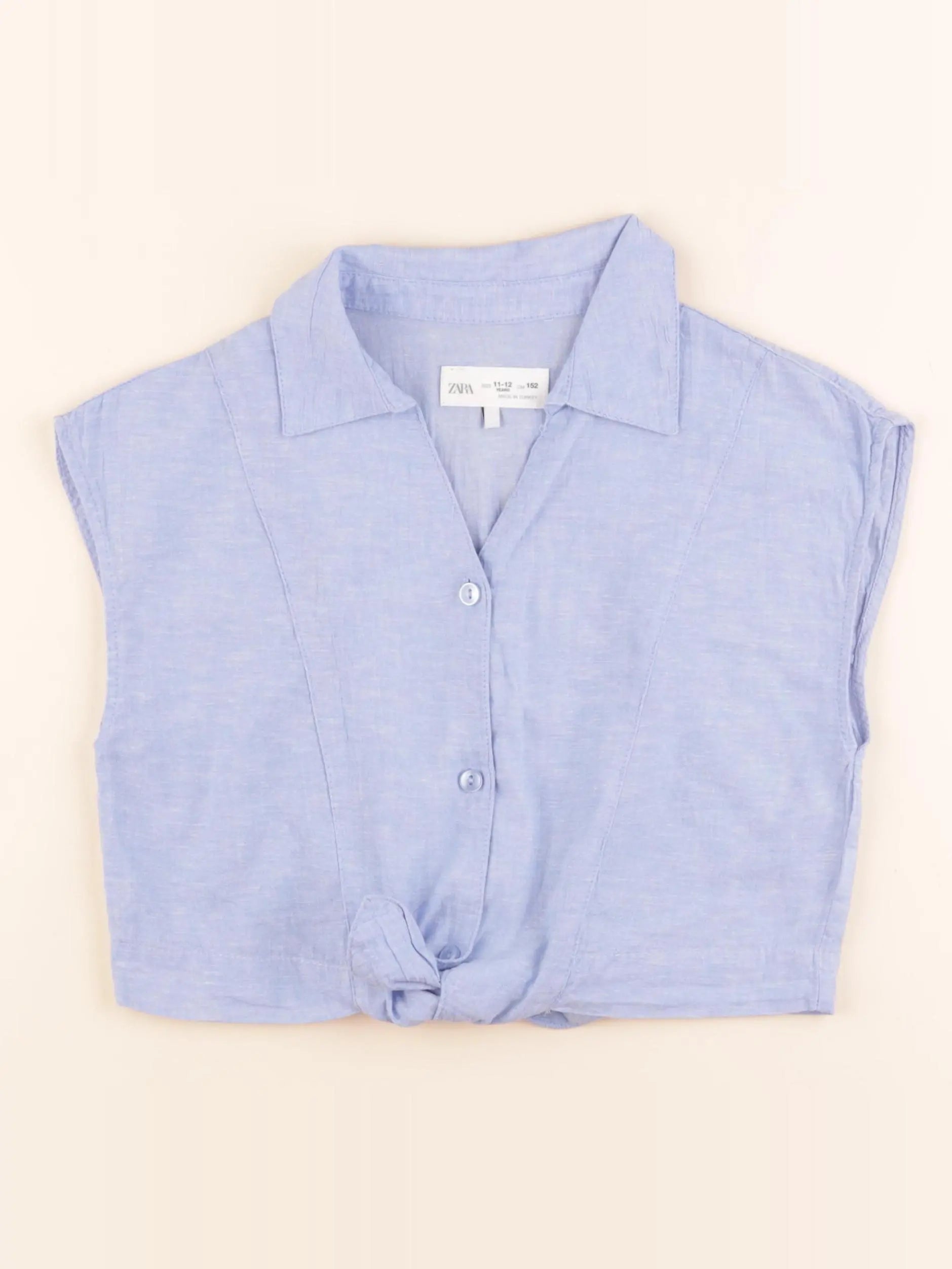 Zara - blouse bleu - 11/12 ans