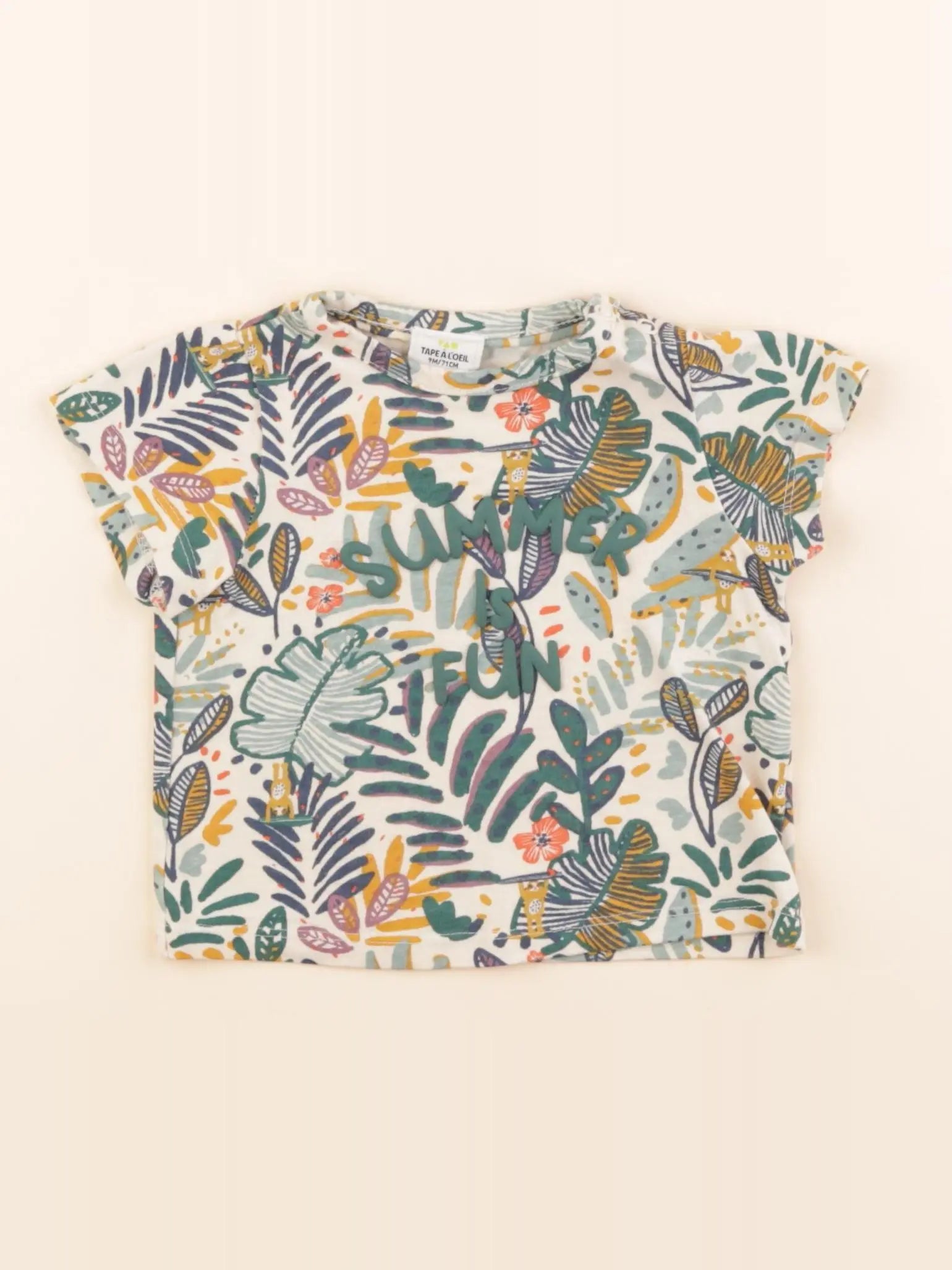 Tape à l'oeil - tee-shirt vert - 9 mois