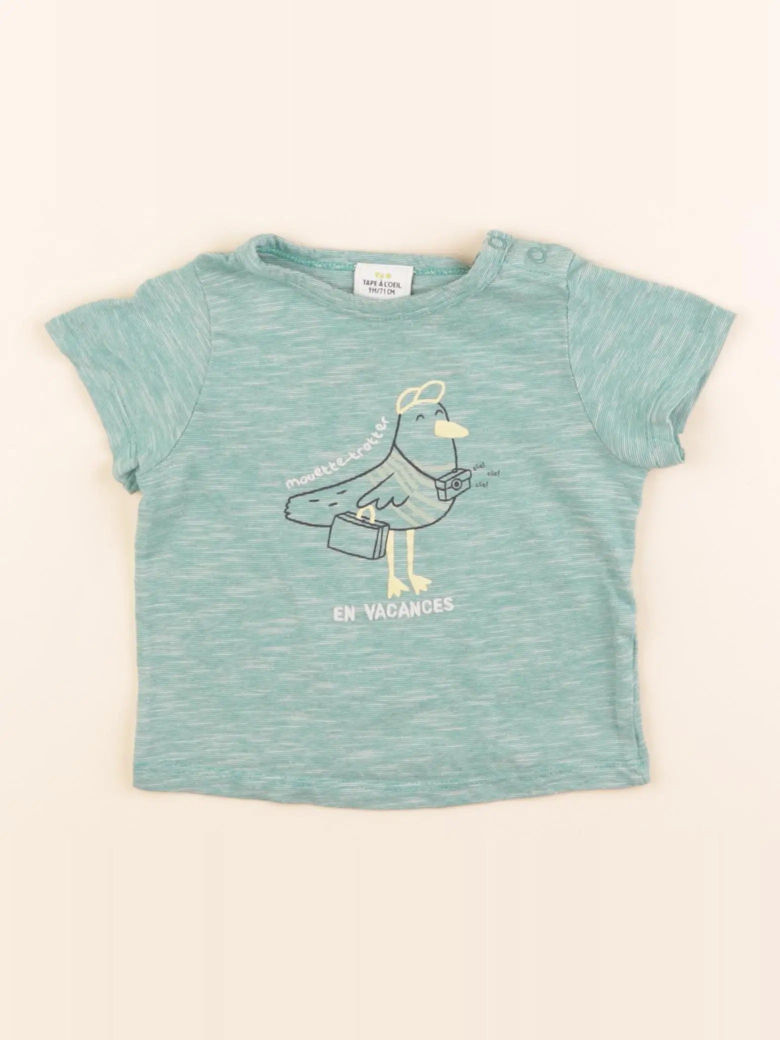 Tape à l'oeil - tee-shirt vert - 9 mois