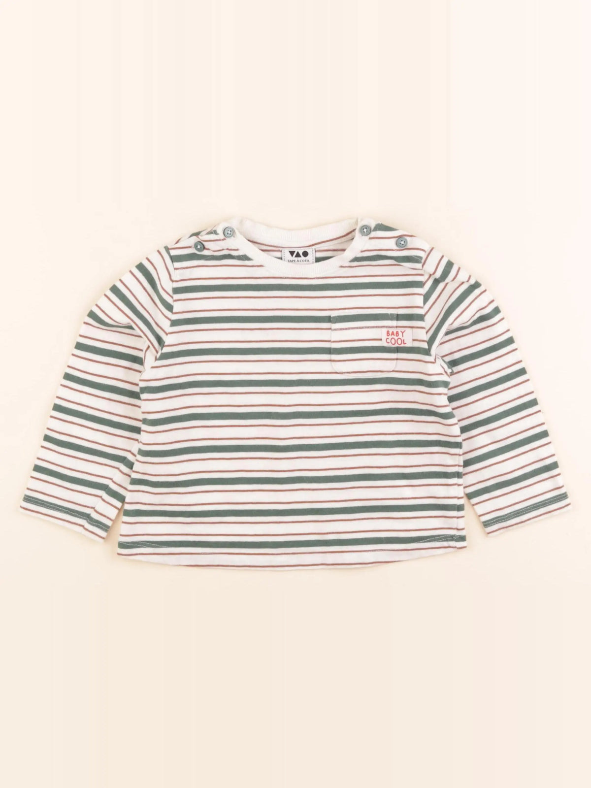 Tape à l'oeil - tee-shirt vert, beige - 24 mois