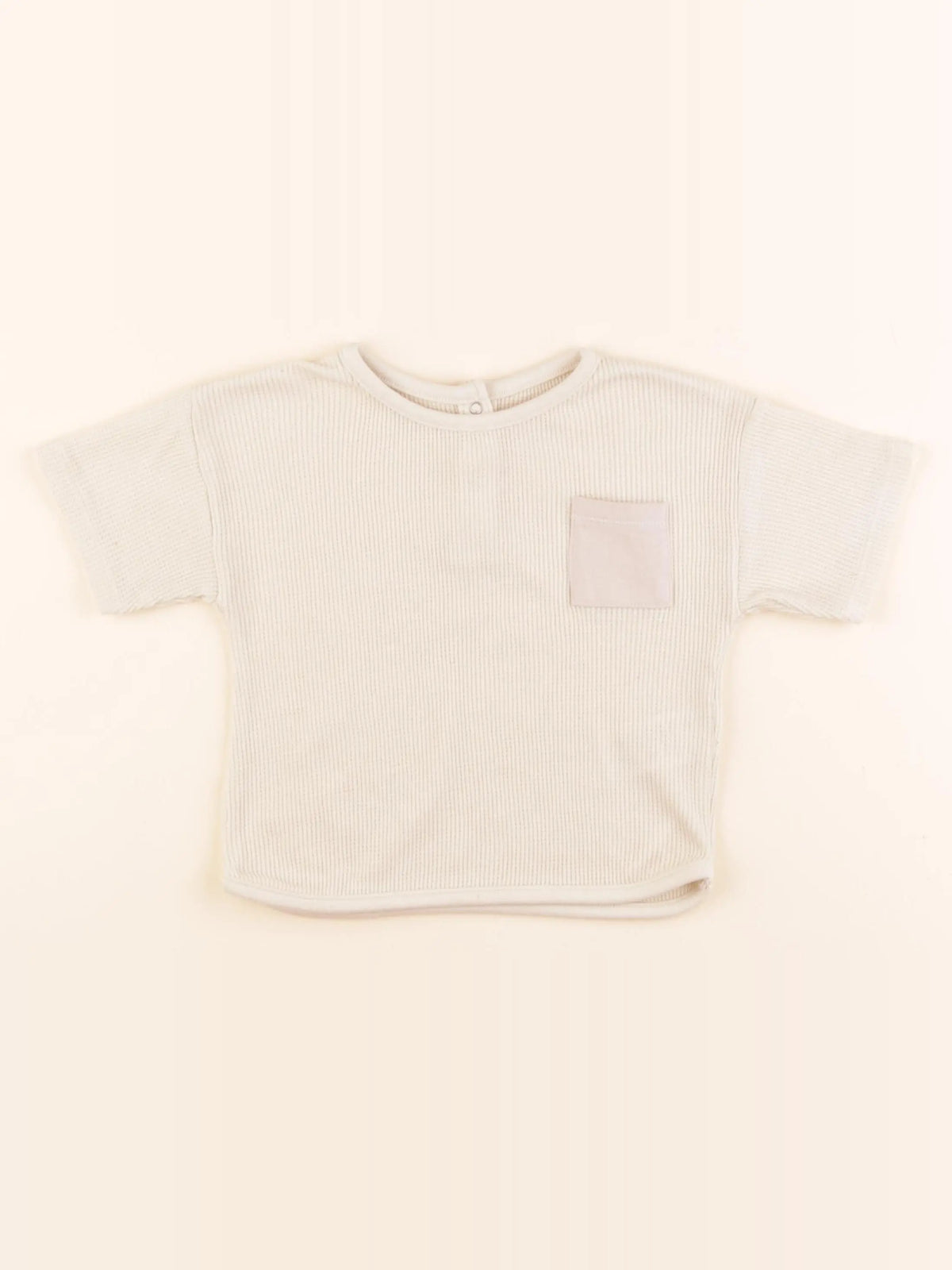 Vertbaudet - tee-shirt beige - 18 mois