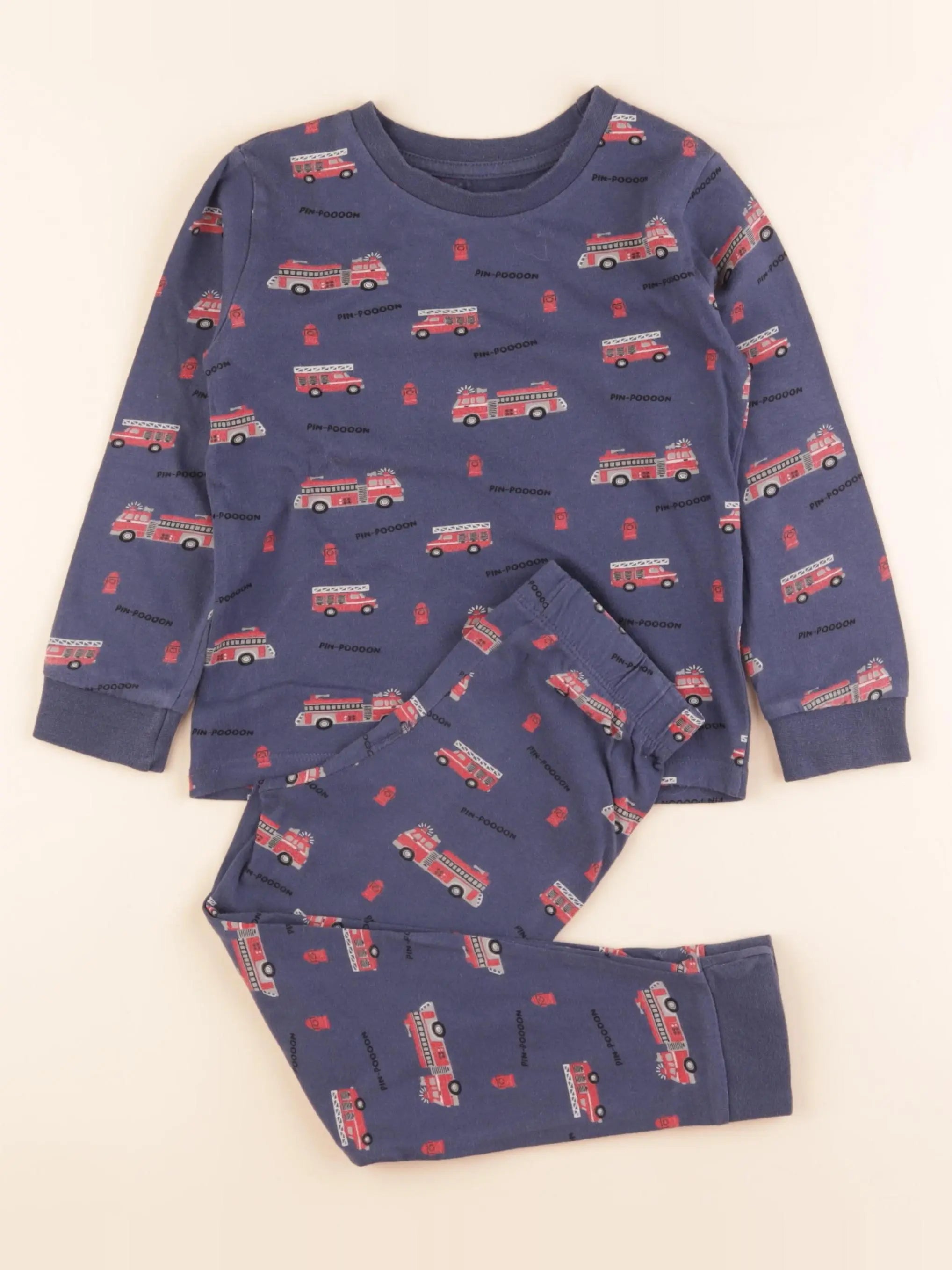 Vertbaudet - pyjama coton bleu - 4 ans