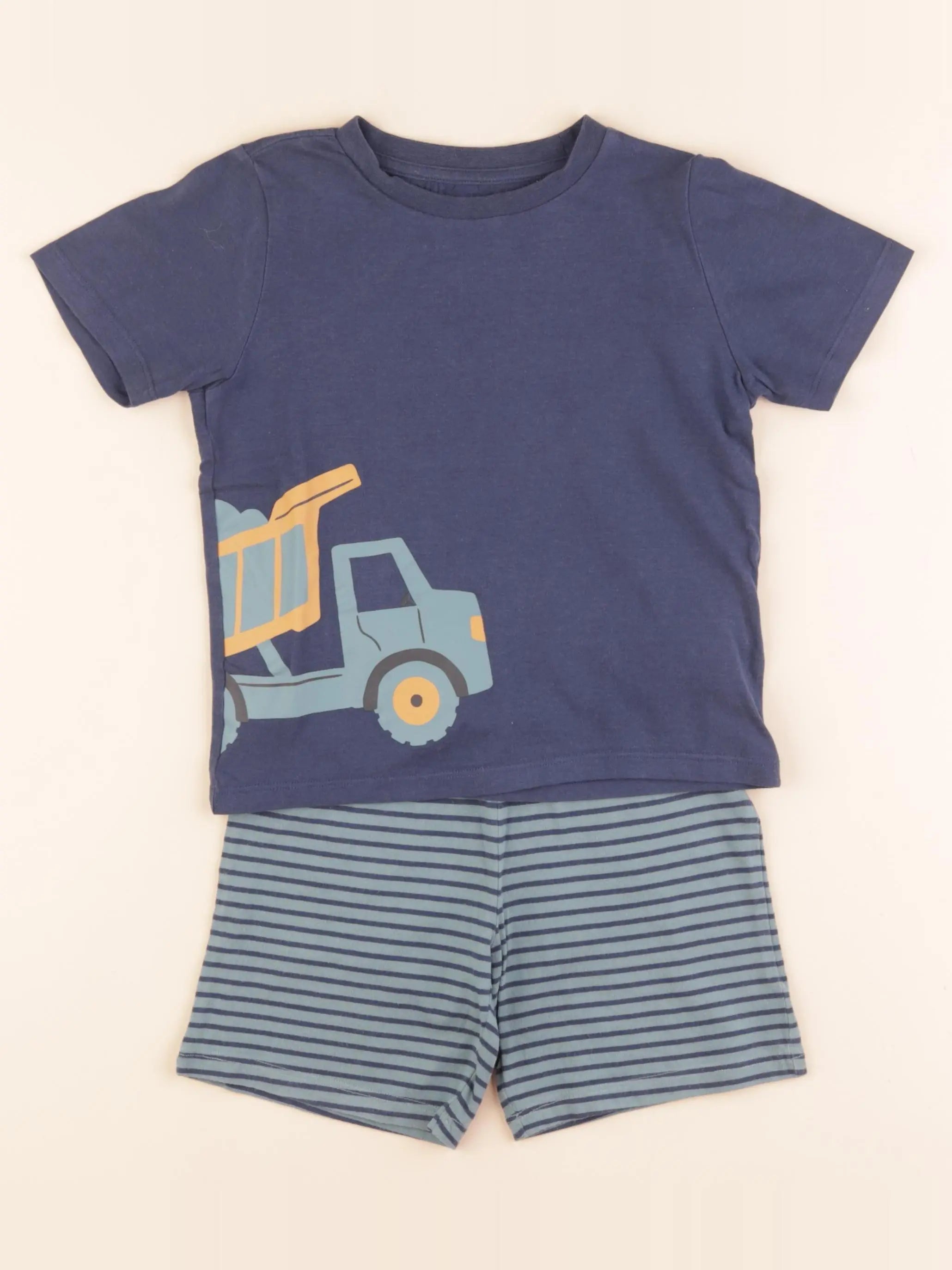 Vertbaudet - pyjama coton bleu - 4 ans