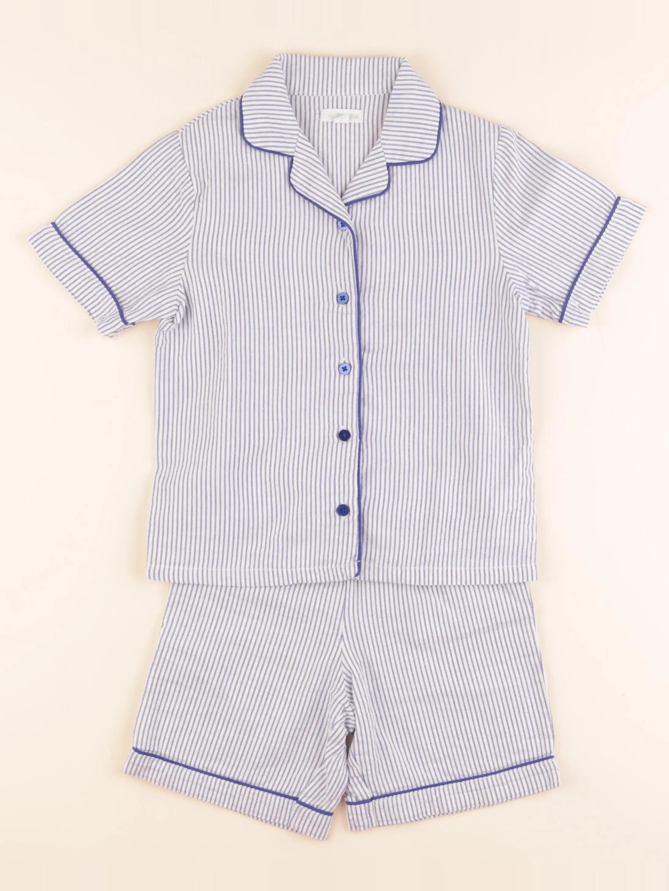 Vertbaudet - pyjama coton bleu - 4 ans