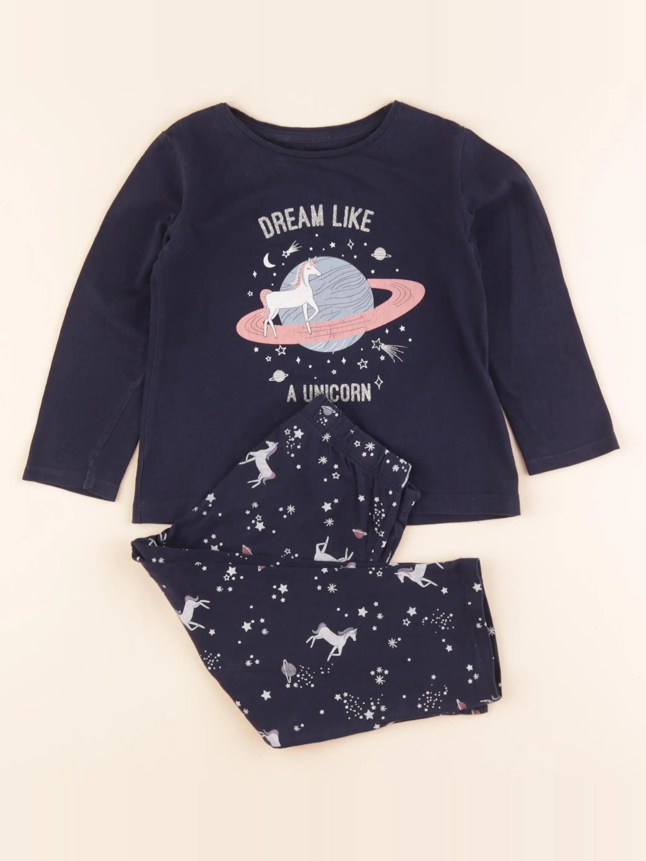 Vertbaudet - pyjama coton bleu - 3 ans