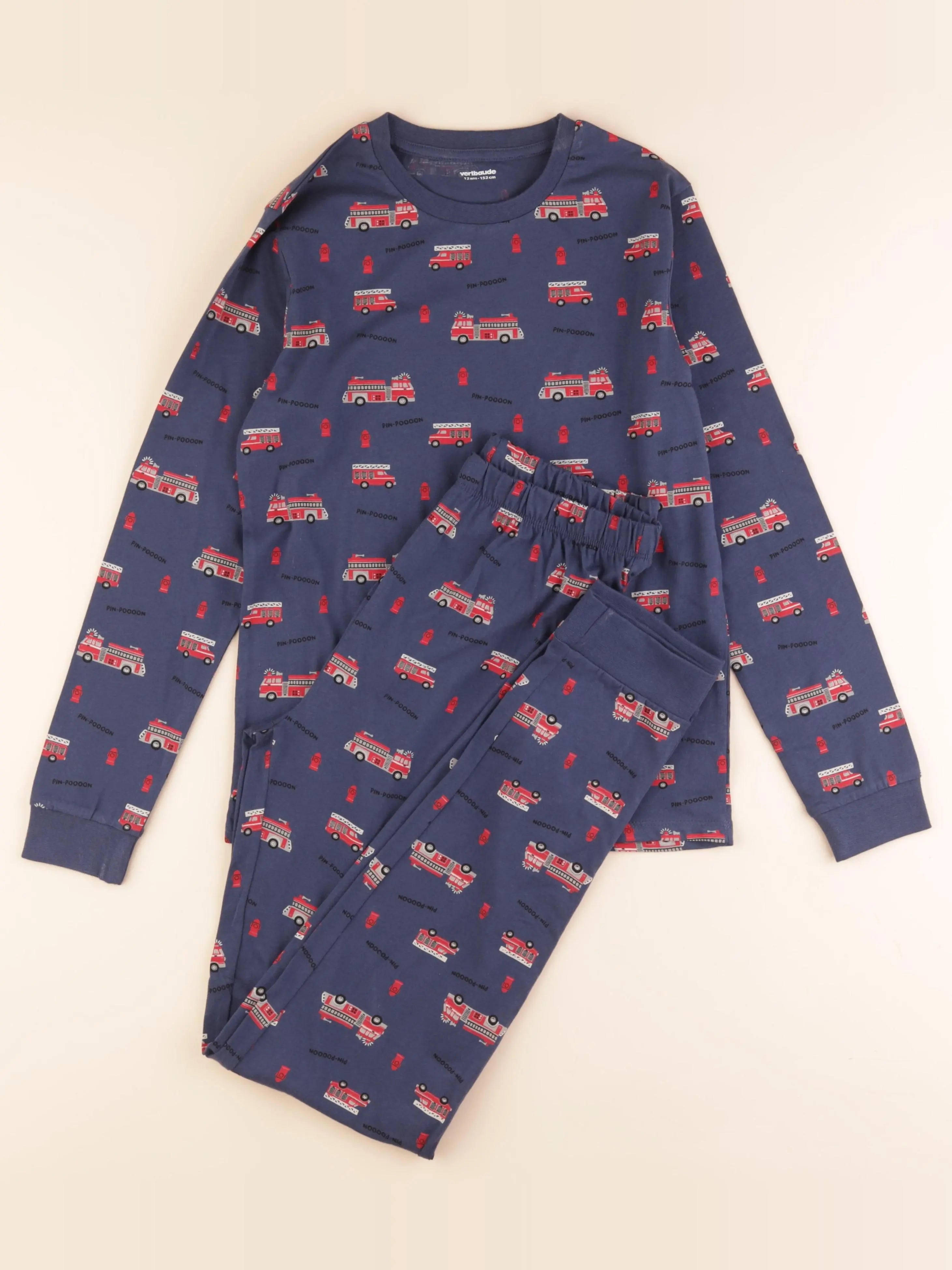 Vertbaudet - pyjama coton bleu - 12 ans