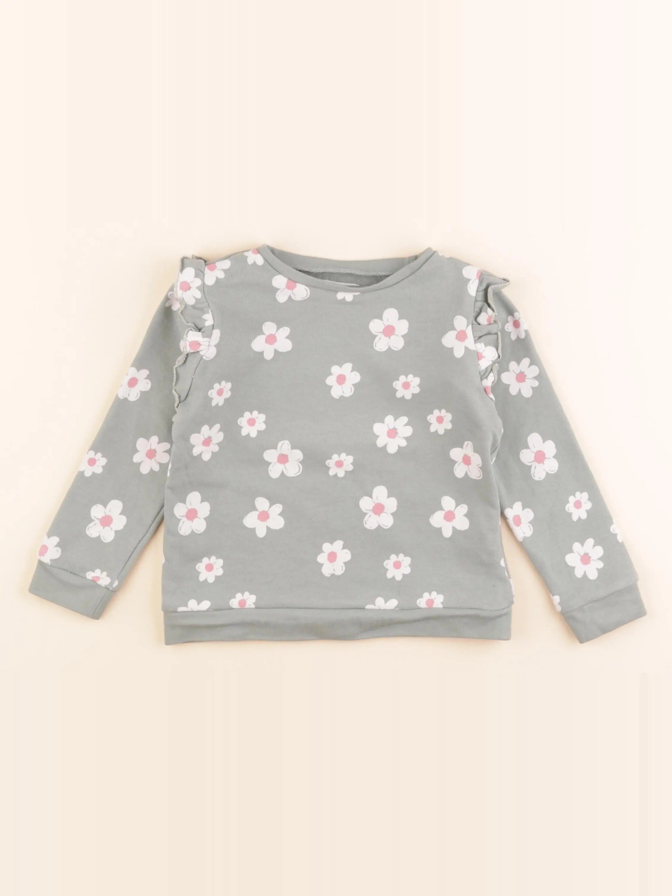 Vertbaudet - sweat vert - 3 ans