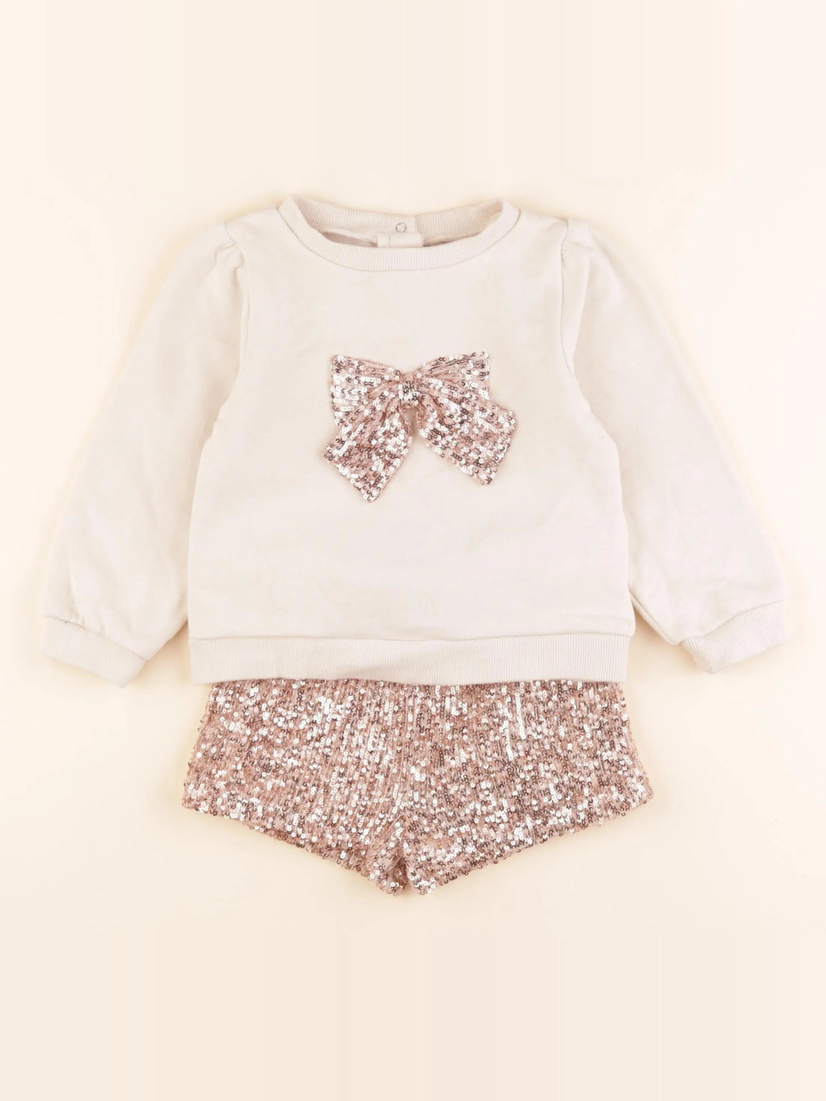 Vertbaudet - ensemble beige, bronze - 36 mois