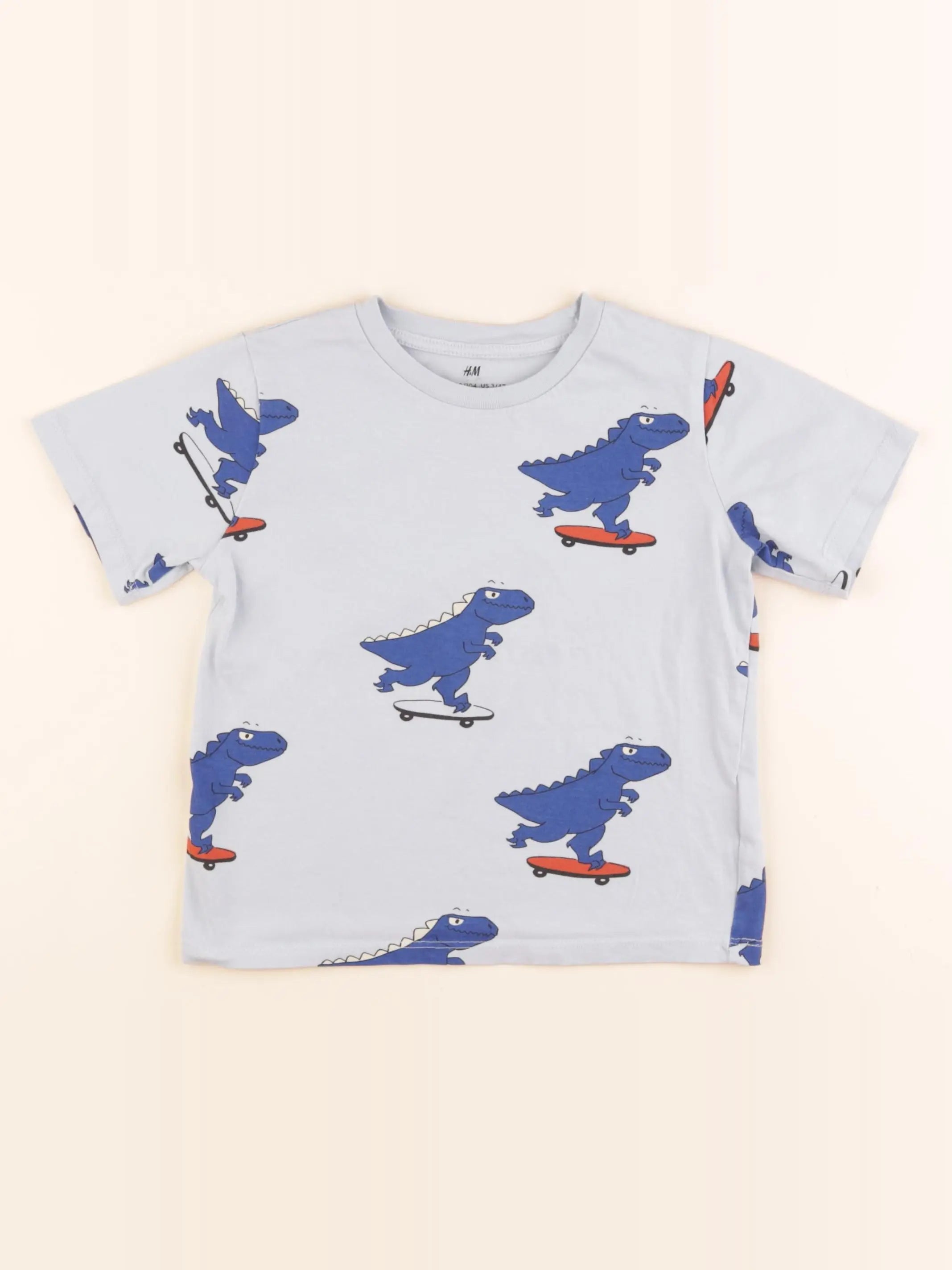 H&M - tee-shirt bleu - 2/4 ans