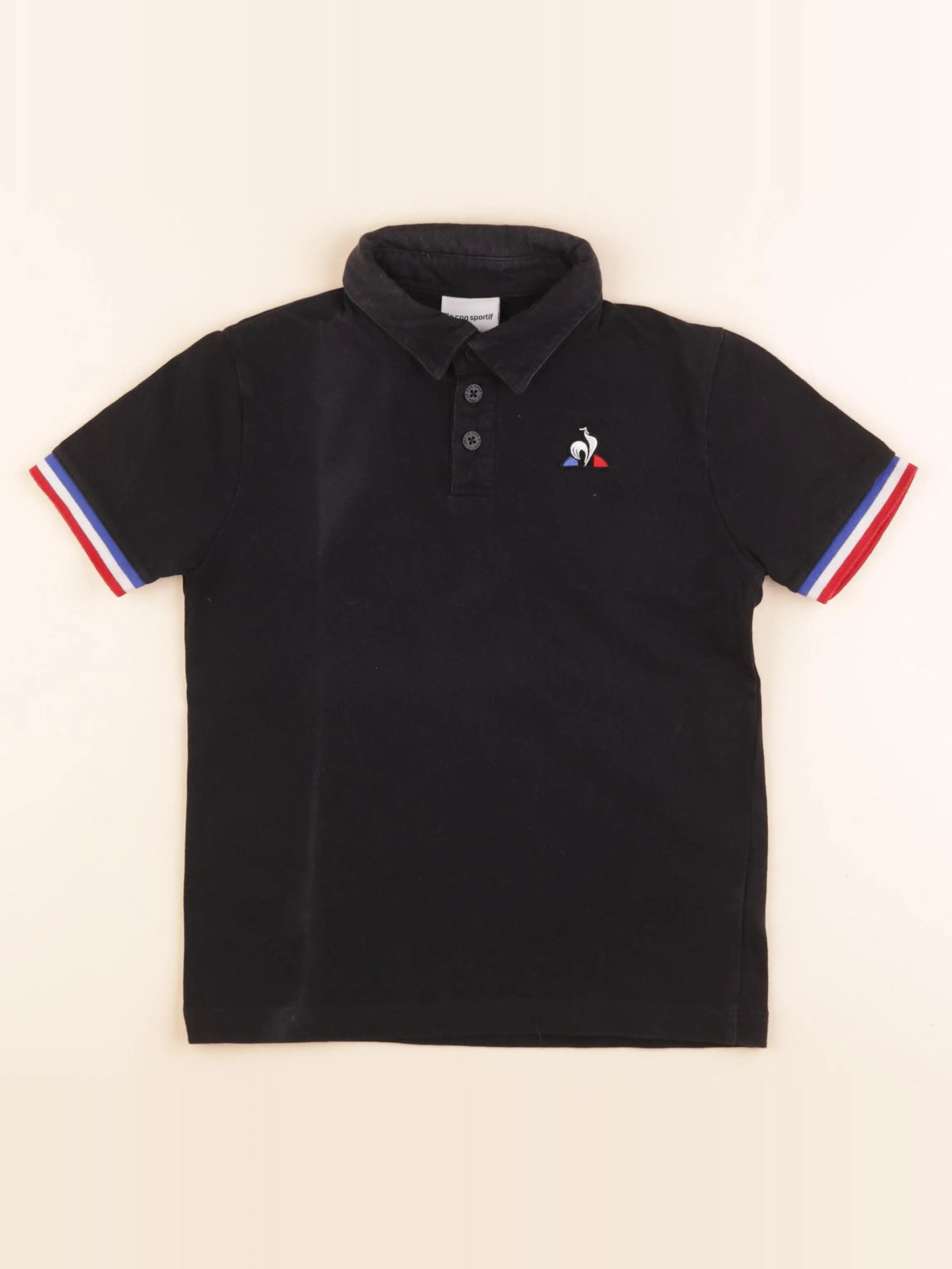 Le Coq Sportif - polo noir - 8 ans