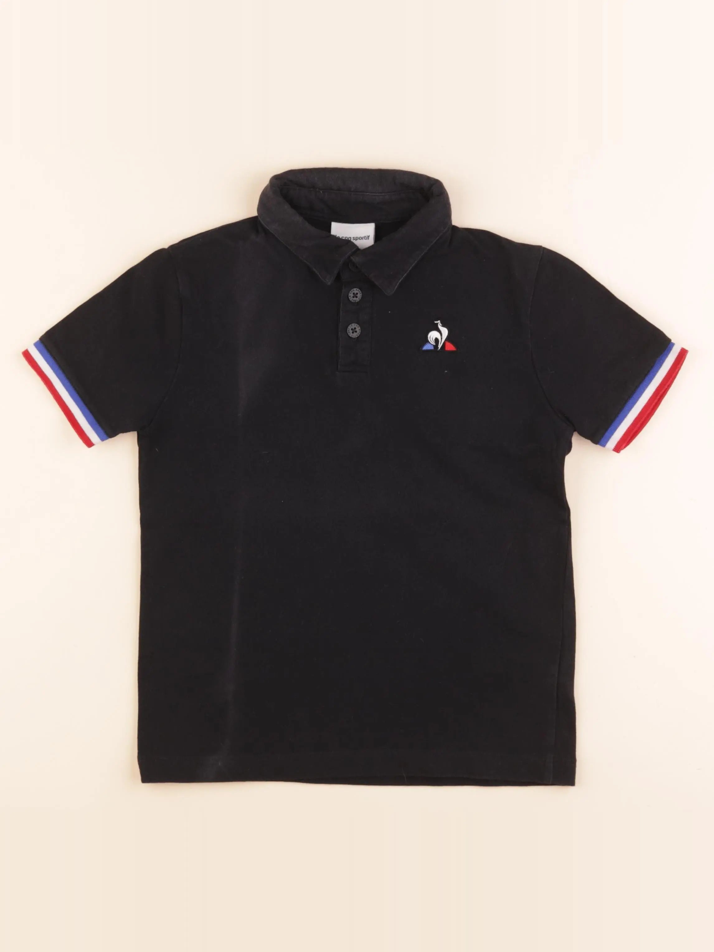 Le Coq Sportif - polo noir - 8 ans