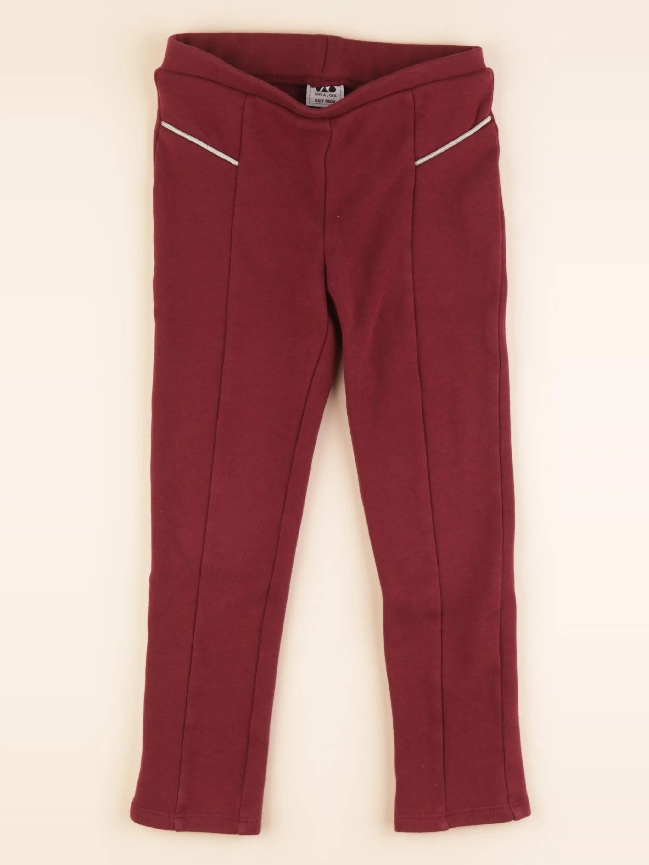 Tape à l'oeil - jegging doublé rouge - 6 ans