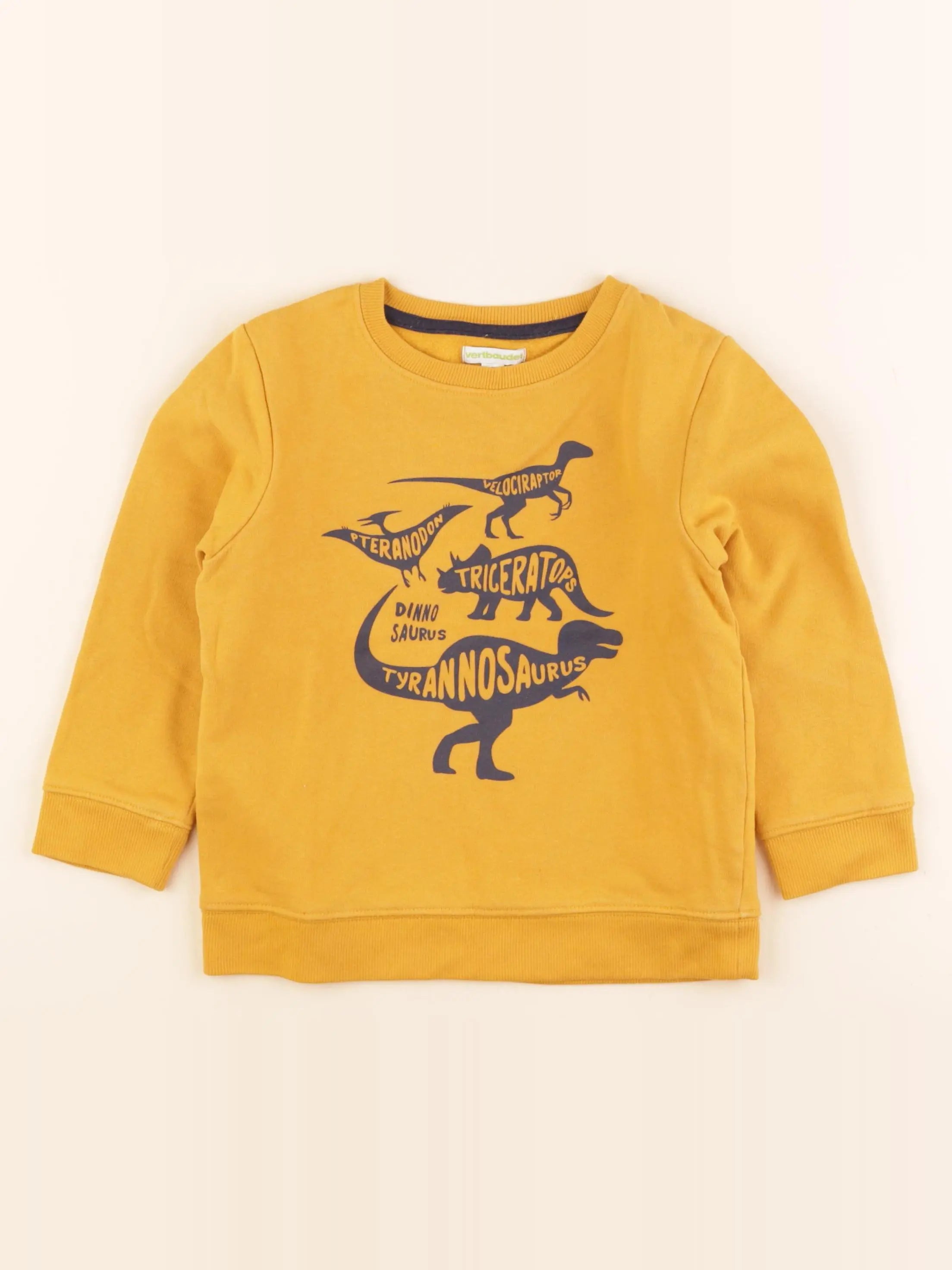 Vertbaudet - sweat jaune - 6 ans