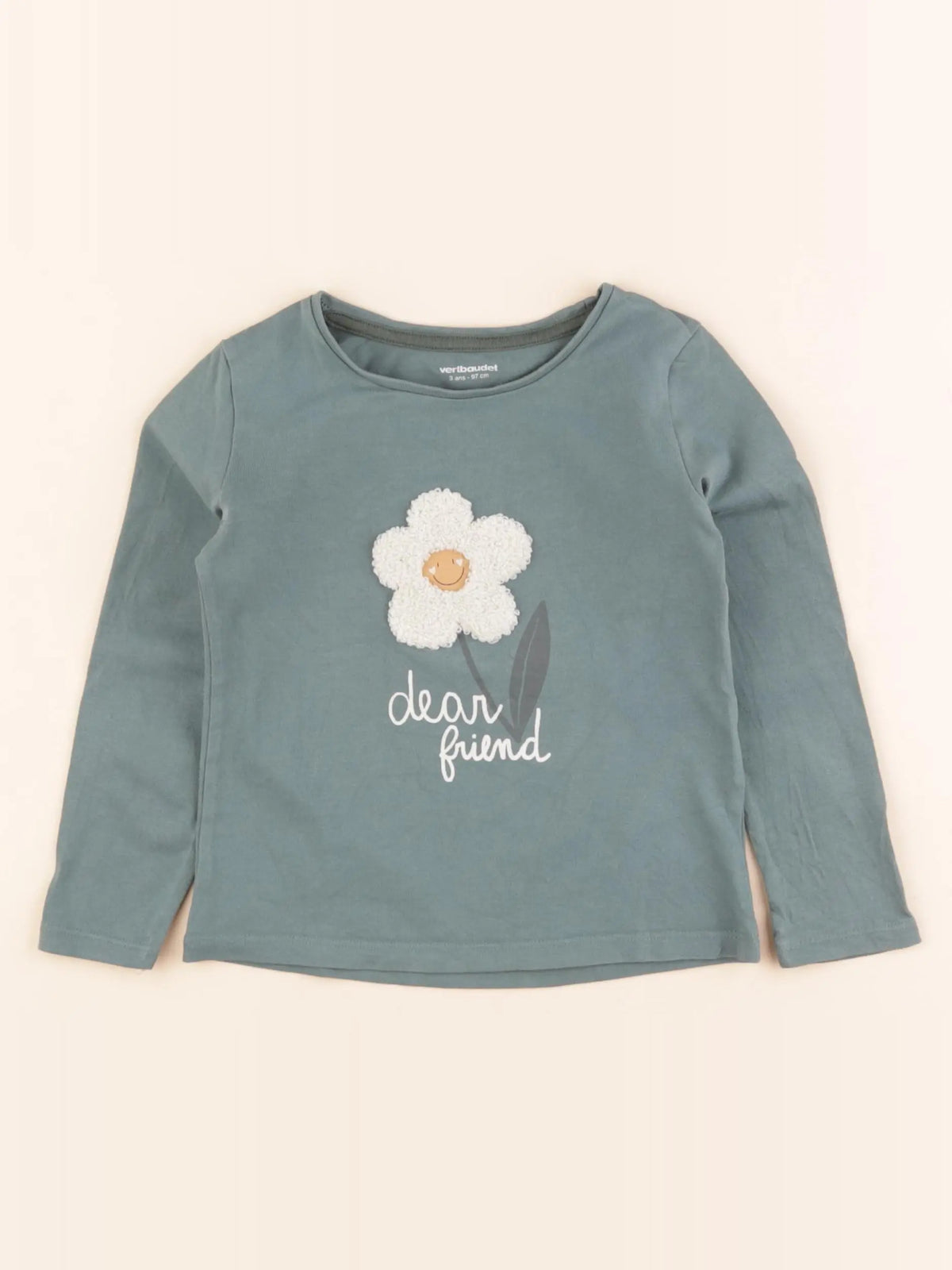 Vertbaudet - tee-shirt vert - 3 ans