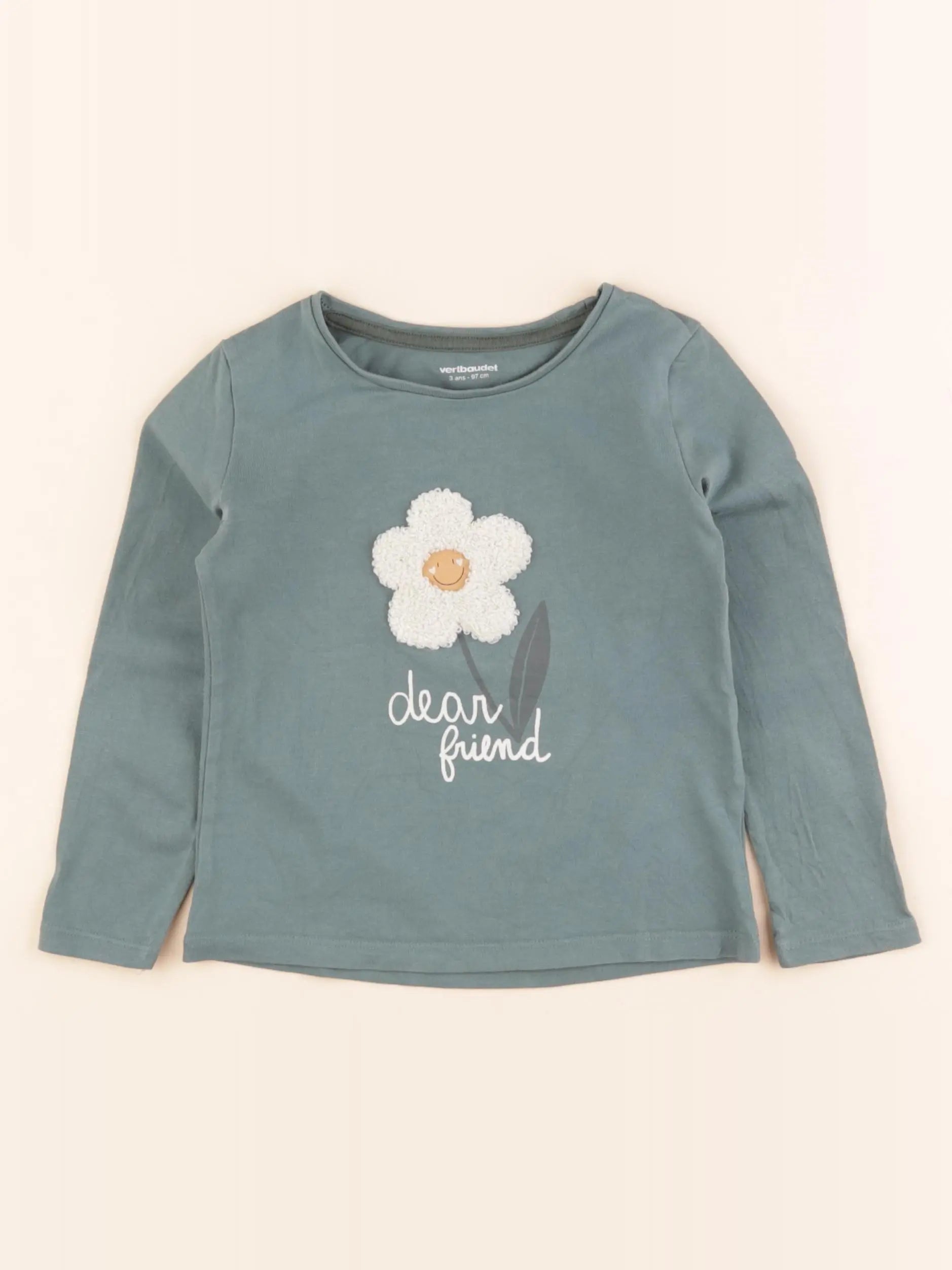 Vertbaudet - tee-shirt vert - 3 ans