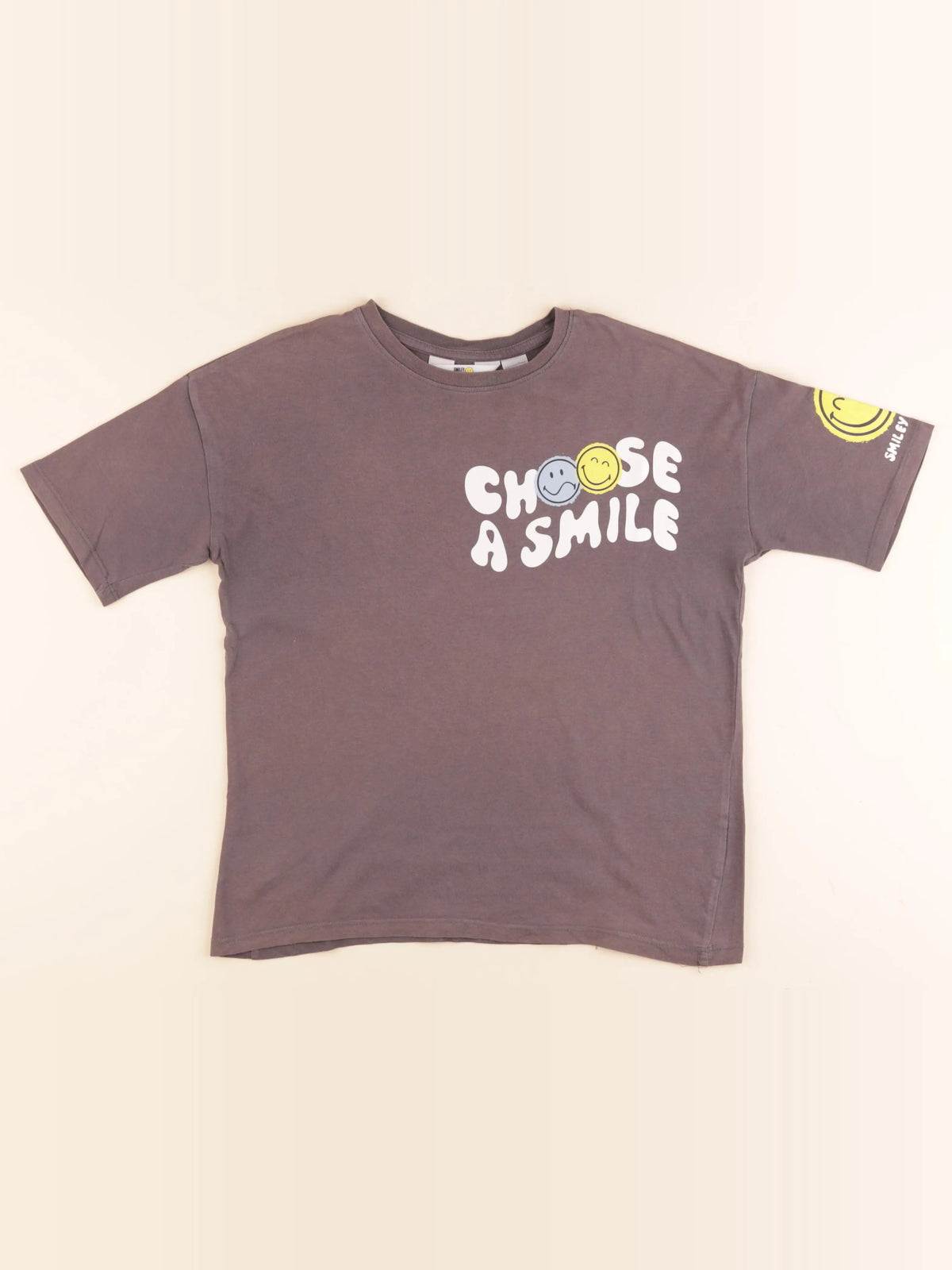 H&M - tee-shirt gris - 8/10 ans